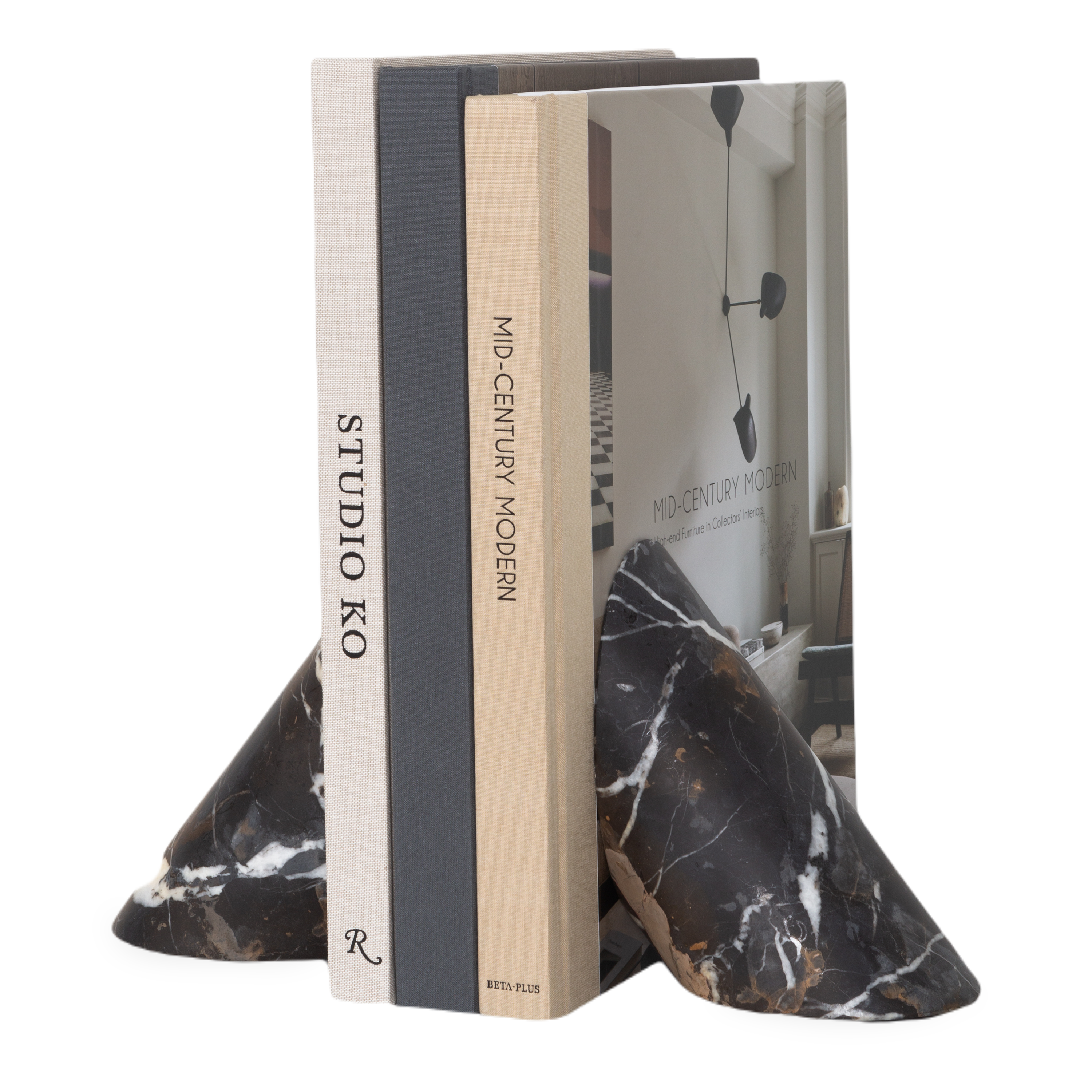 Honed Marble Bookends are crafted from honed marble, these beautiful book ends are jet black and make a stunning addition to any bookcase.