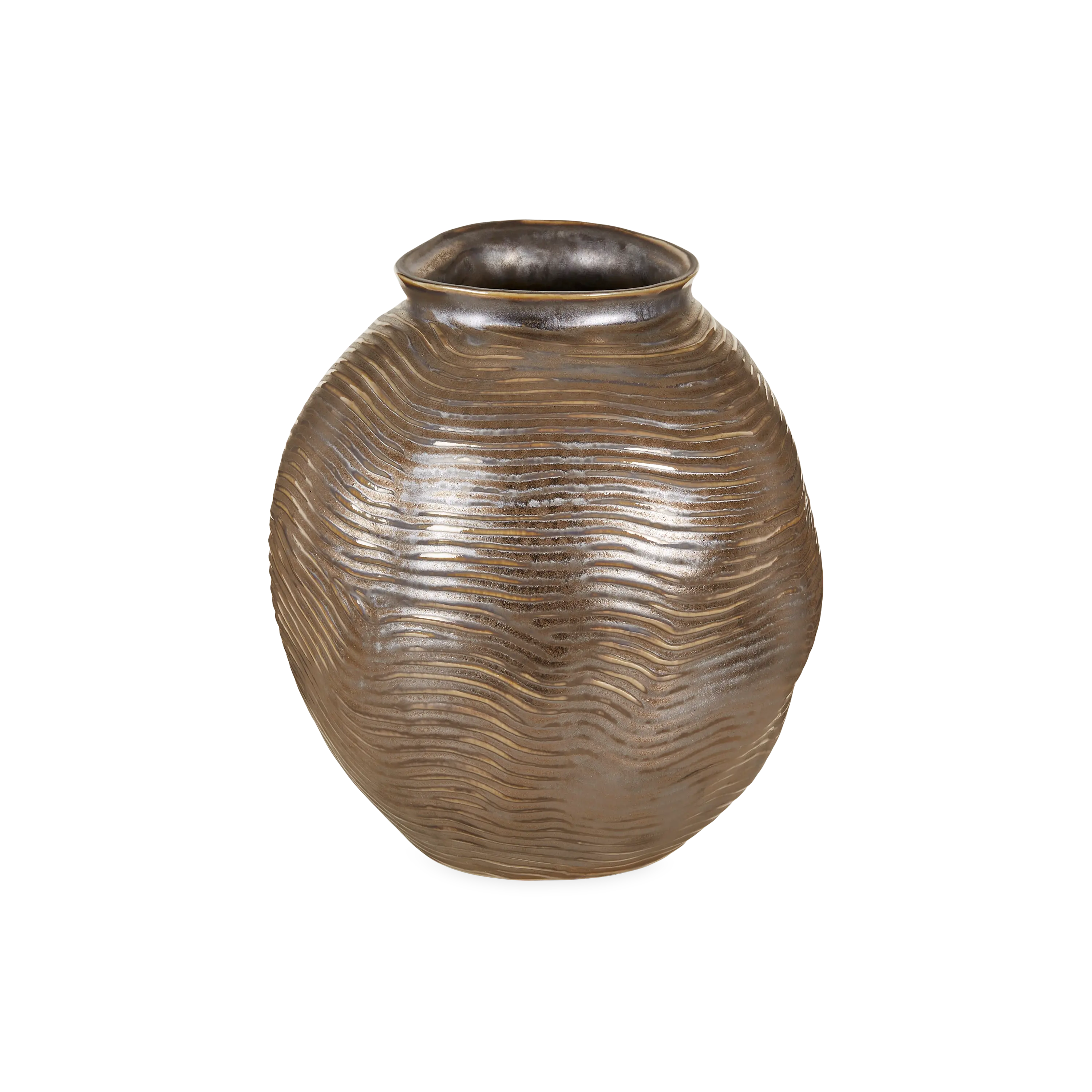 Ridge Ceramic Vase