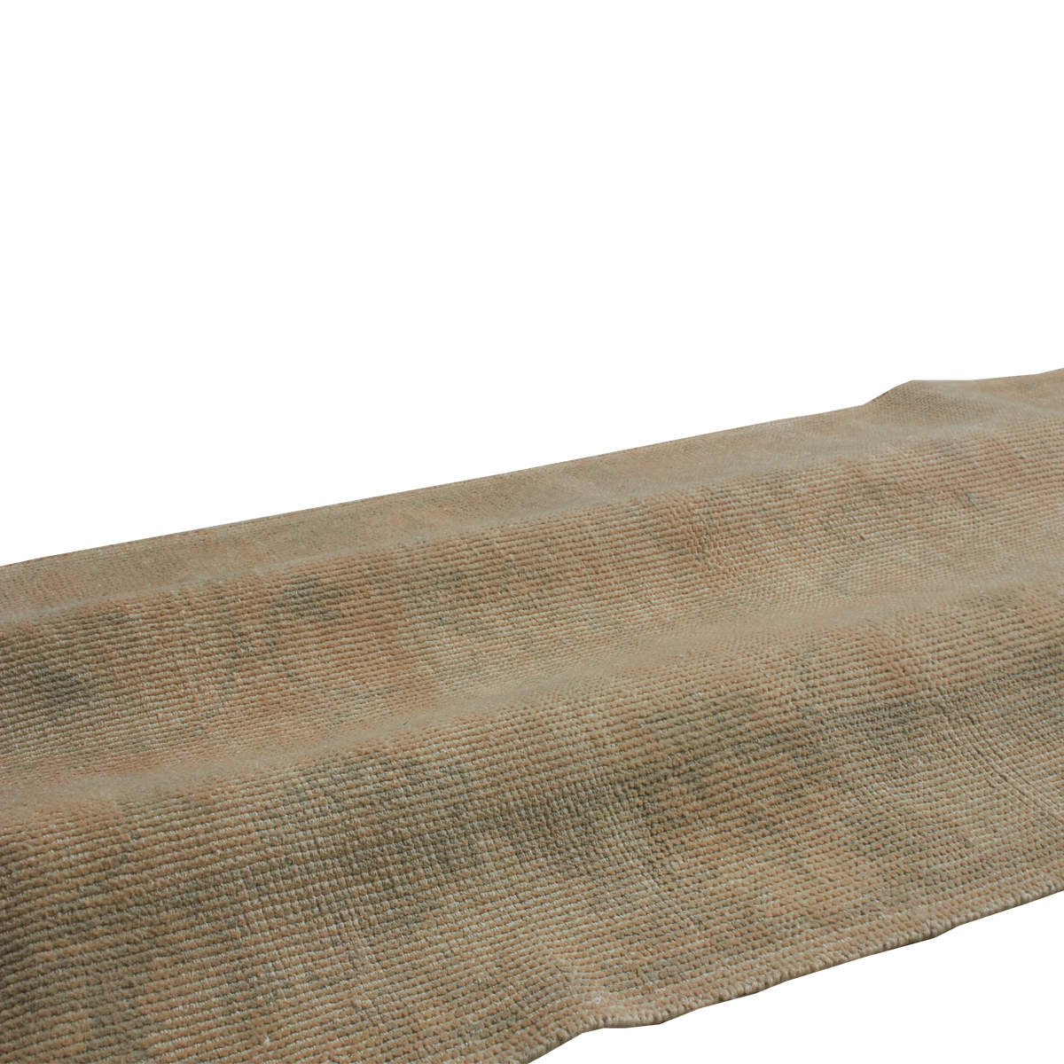 A close-up of a textured woven fabric or mat in a warm taupe-brown color, shown against a solid white background.