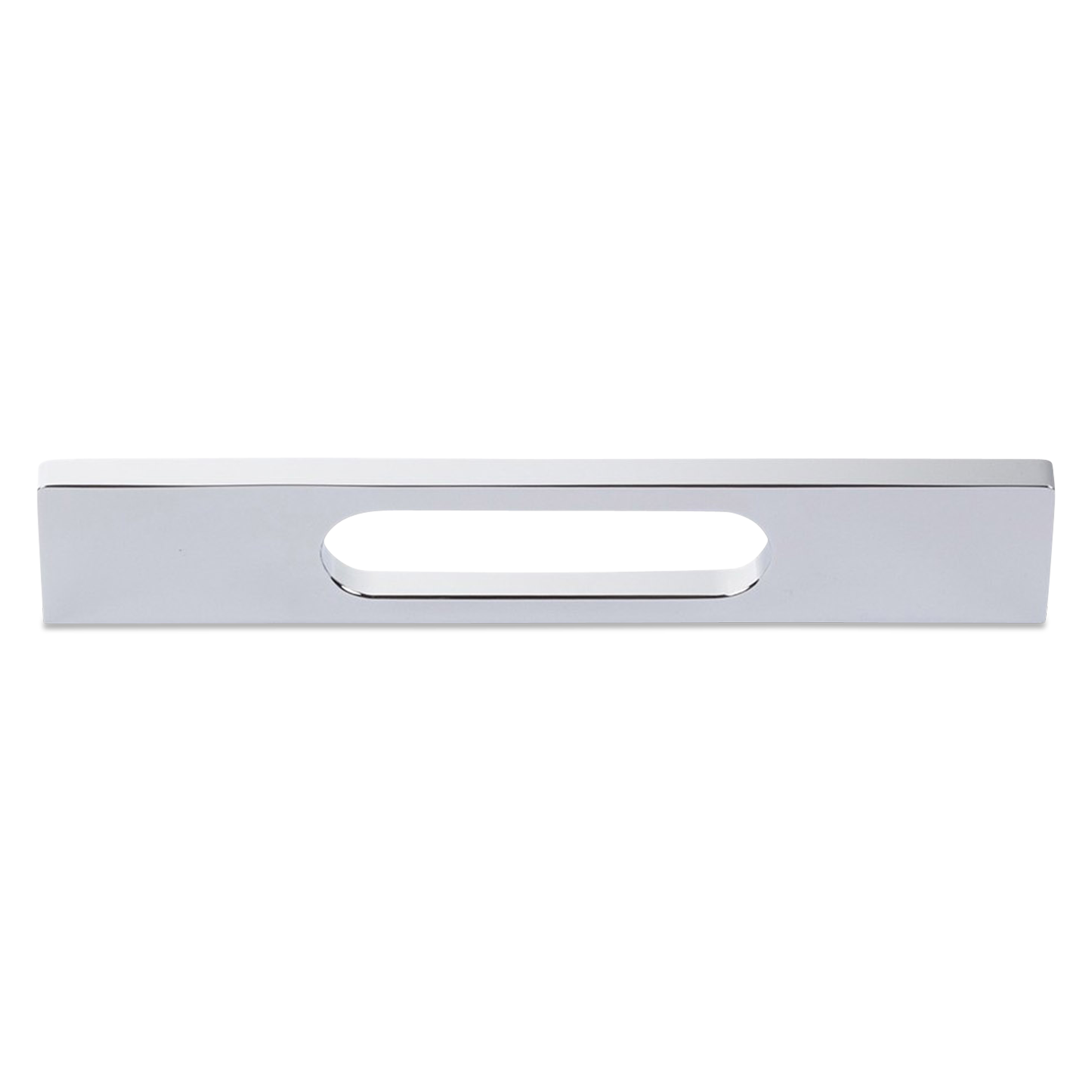 The Level Pull features a contemporary, modern style.