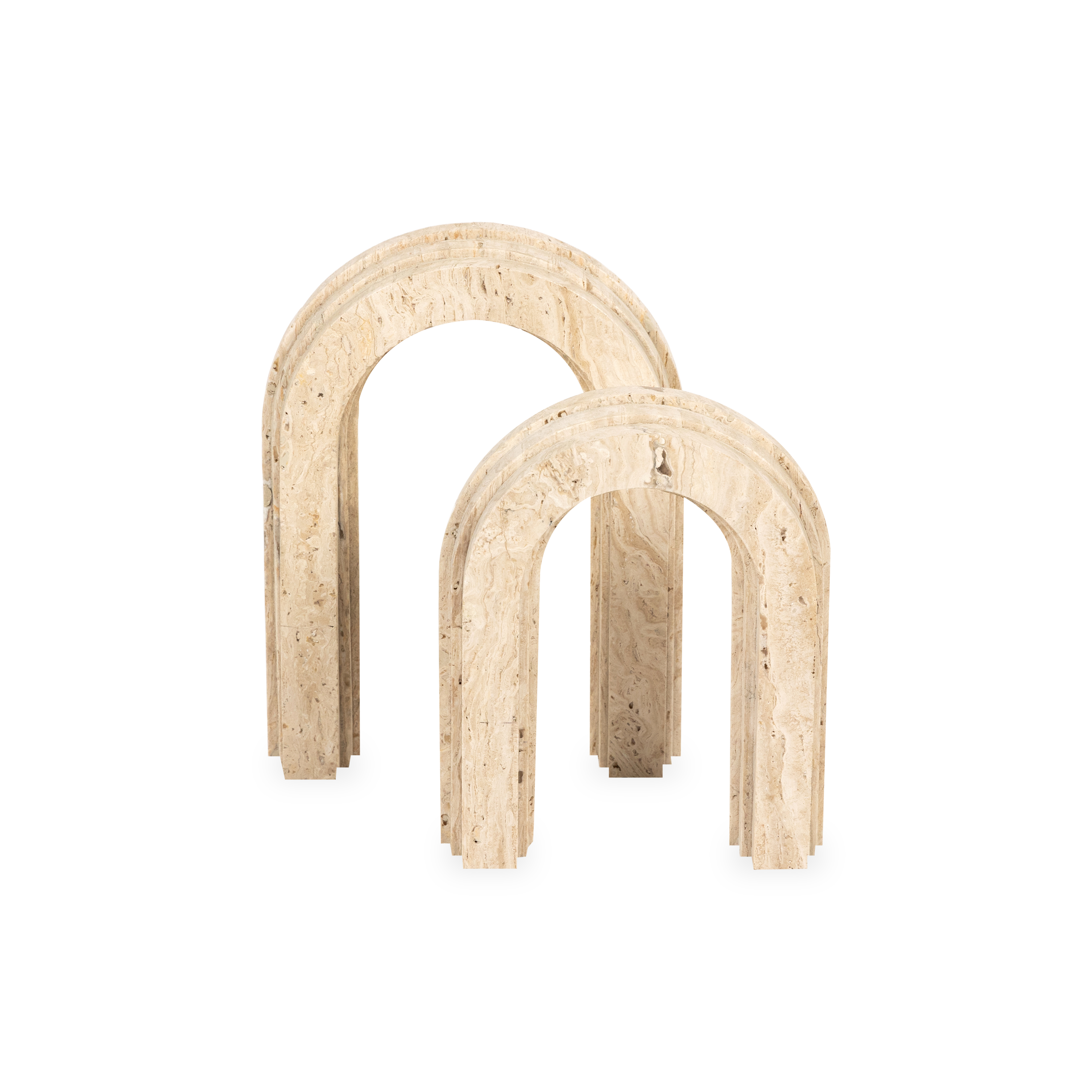 Understated sculptural forms.