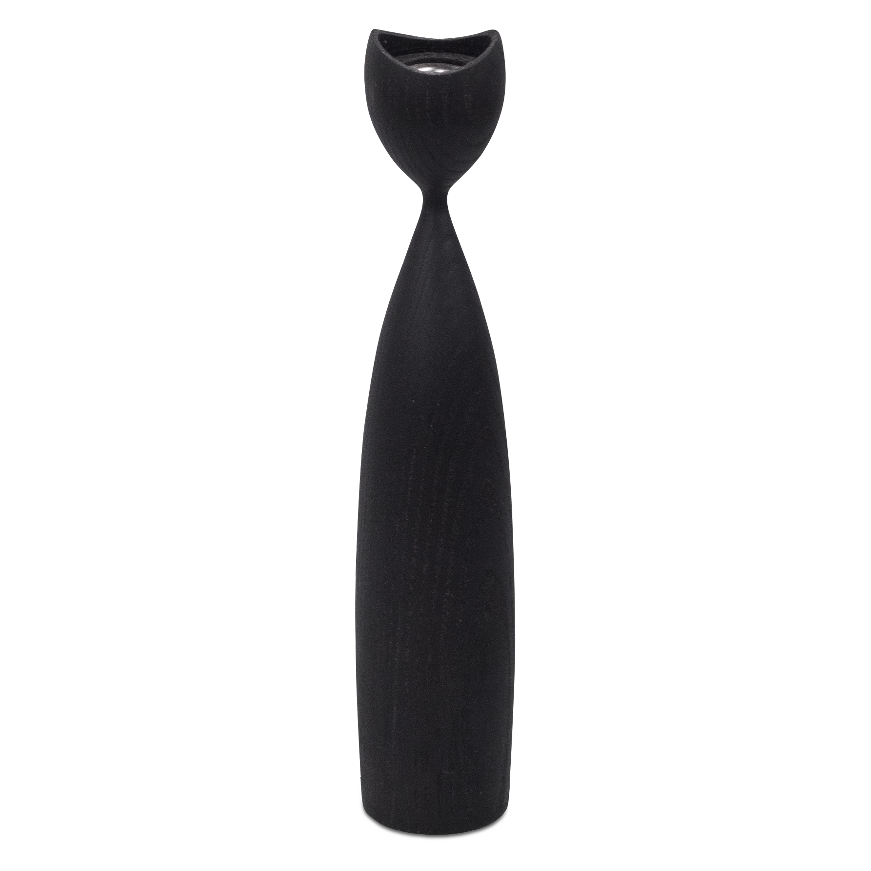 The Bianca candleholder features a graceful upturned top and gently curved base.