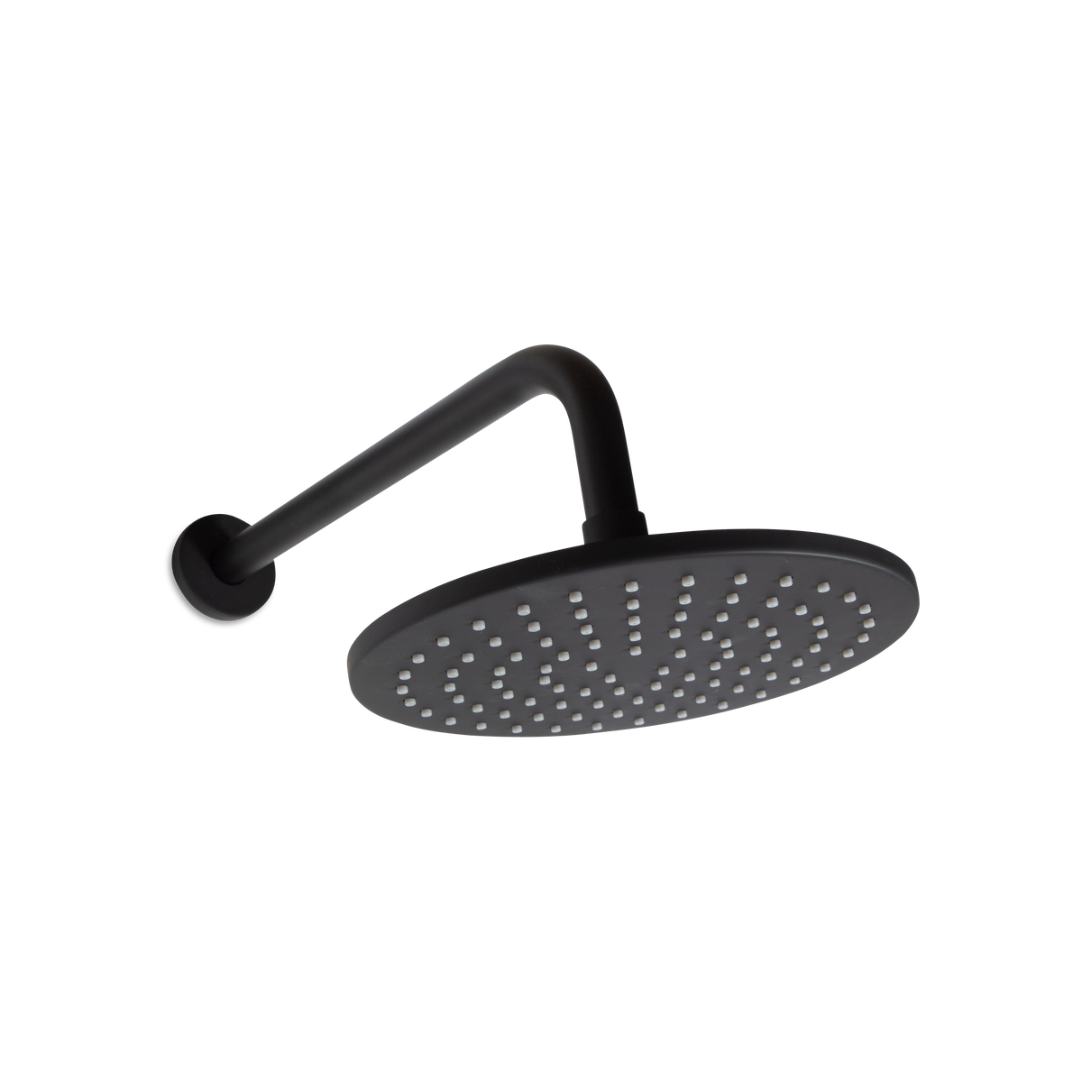 An 8" rain head with shower arm.
