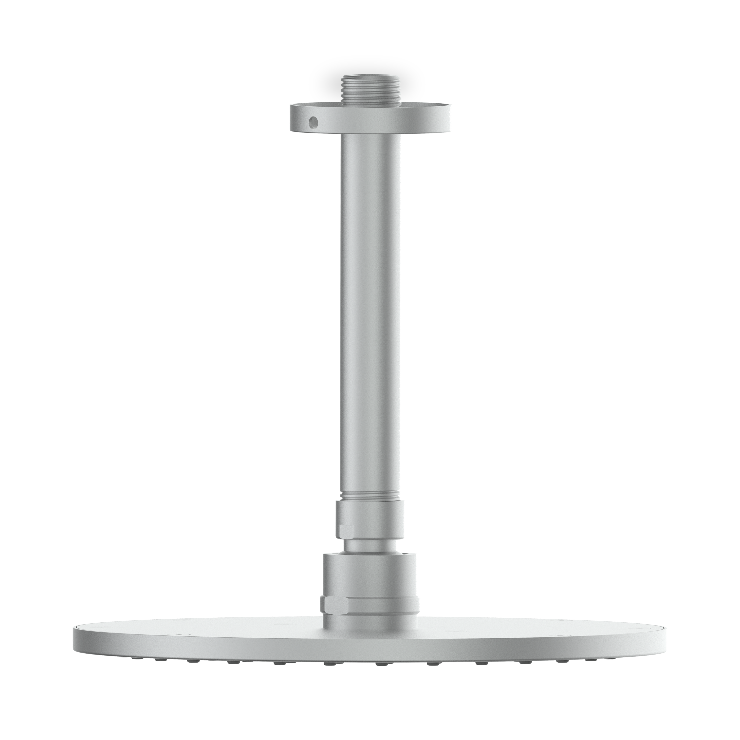 An 8" rain head with shower arm.