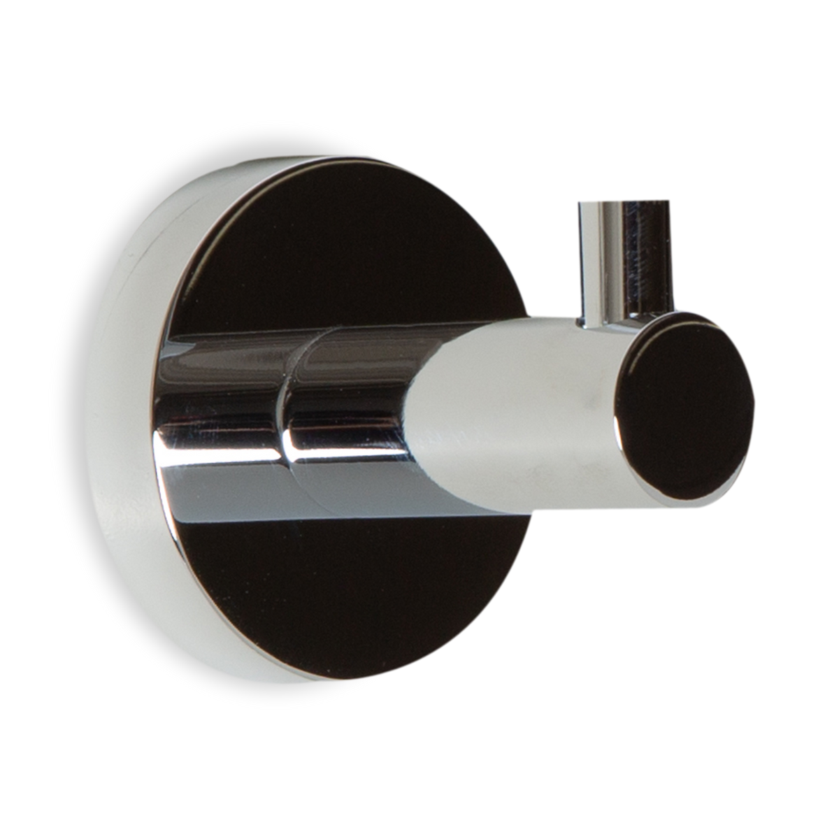 A cylindrical contemporary robe hook.