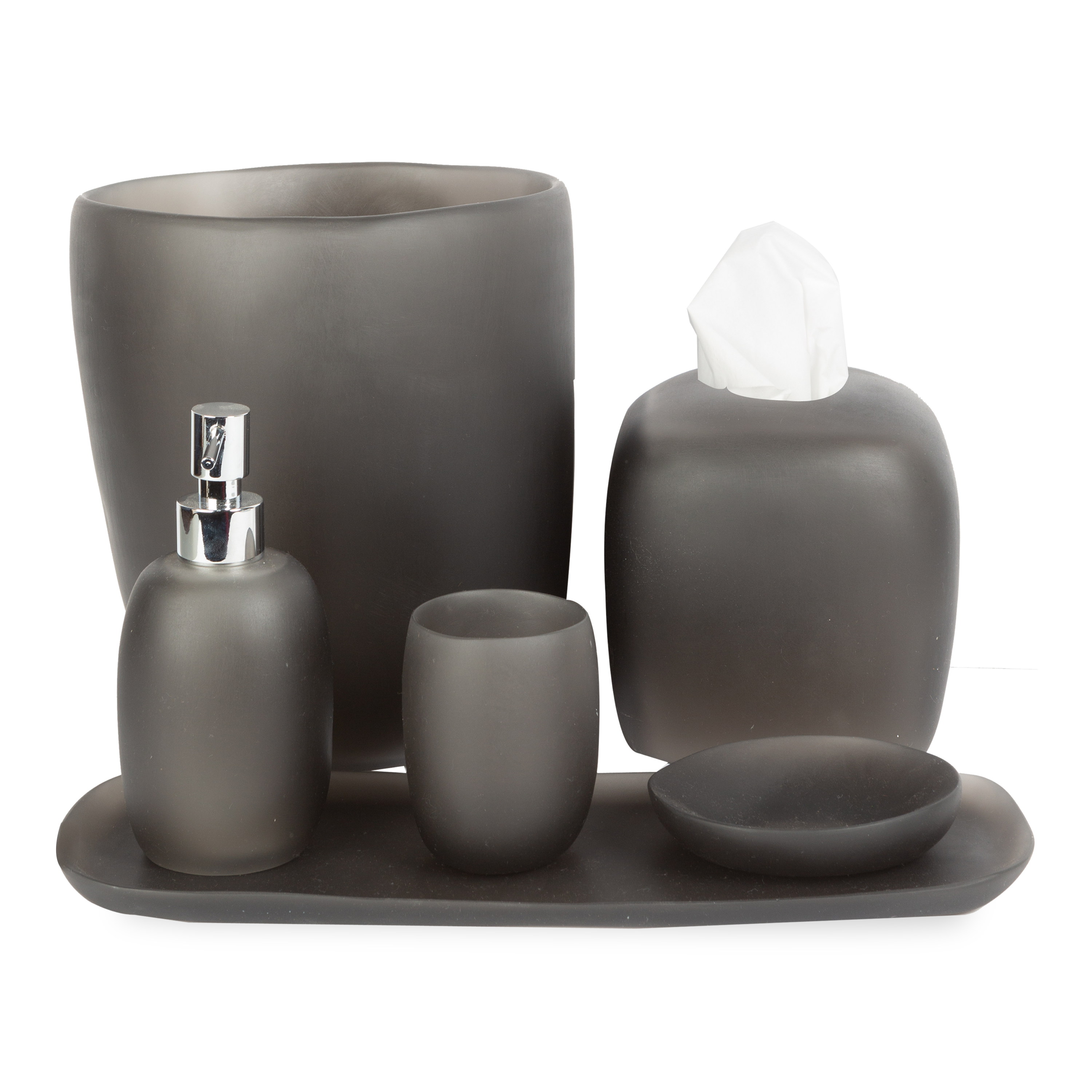 The refined, yet simple design of the Resin Collection is a stylish way to neatly organize small bath necessities.