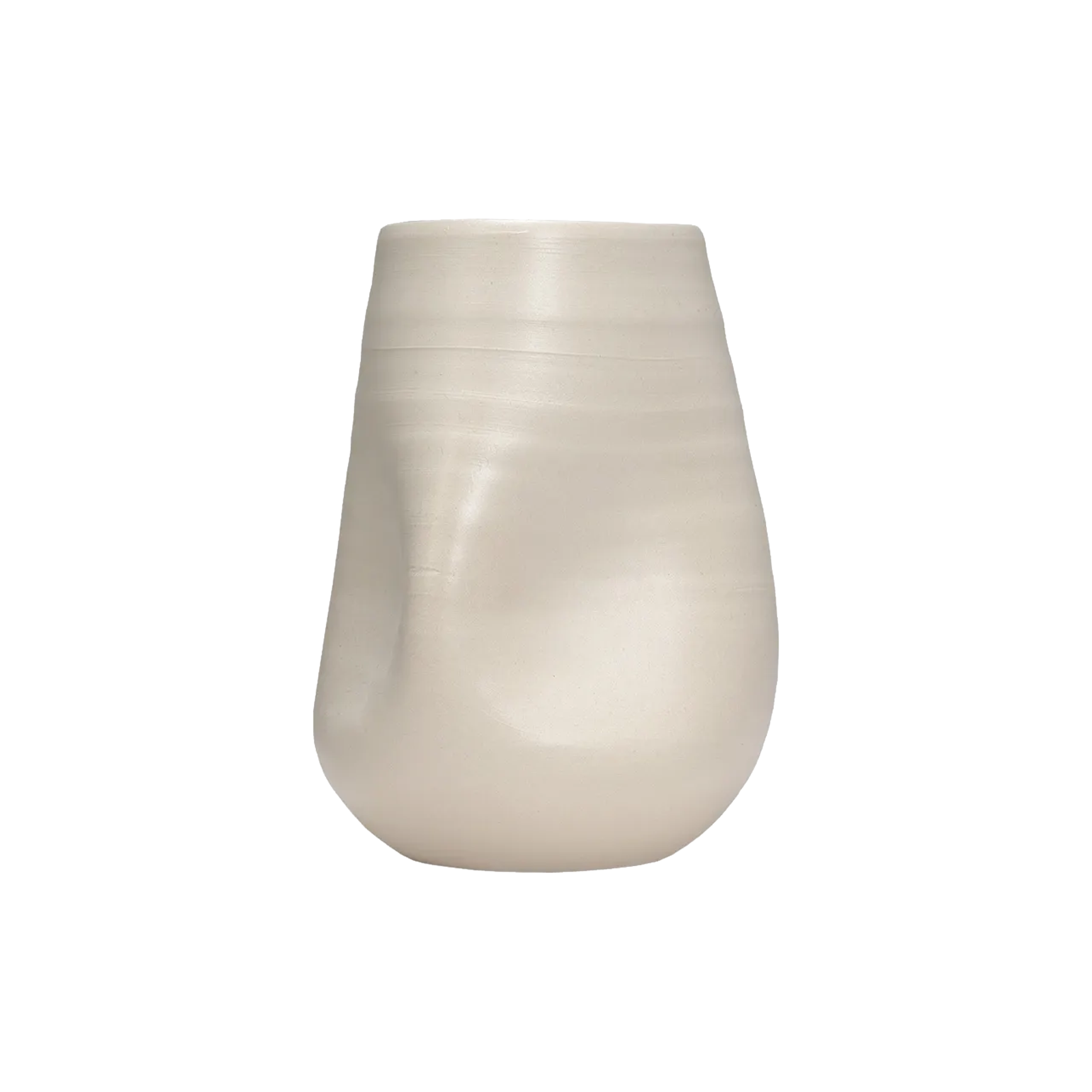 Sculpted Ceramic Short Vase