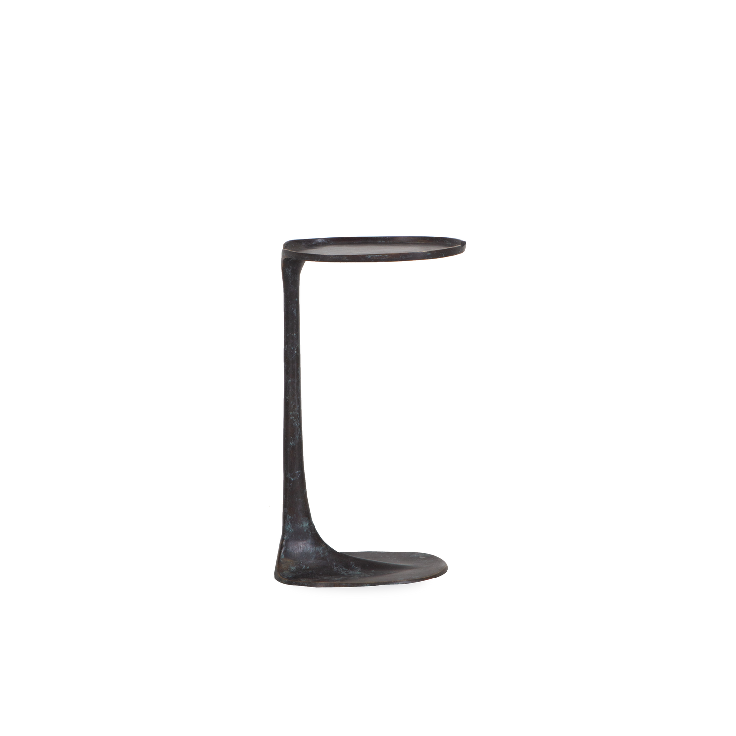 Inspired by the natural beauty of aged bronze%2C the Lotus Leaf Pull Up Table adds a touch of subtle glamour to any space.