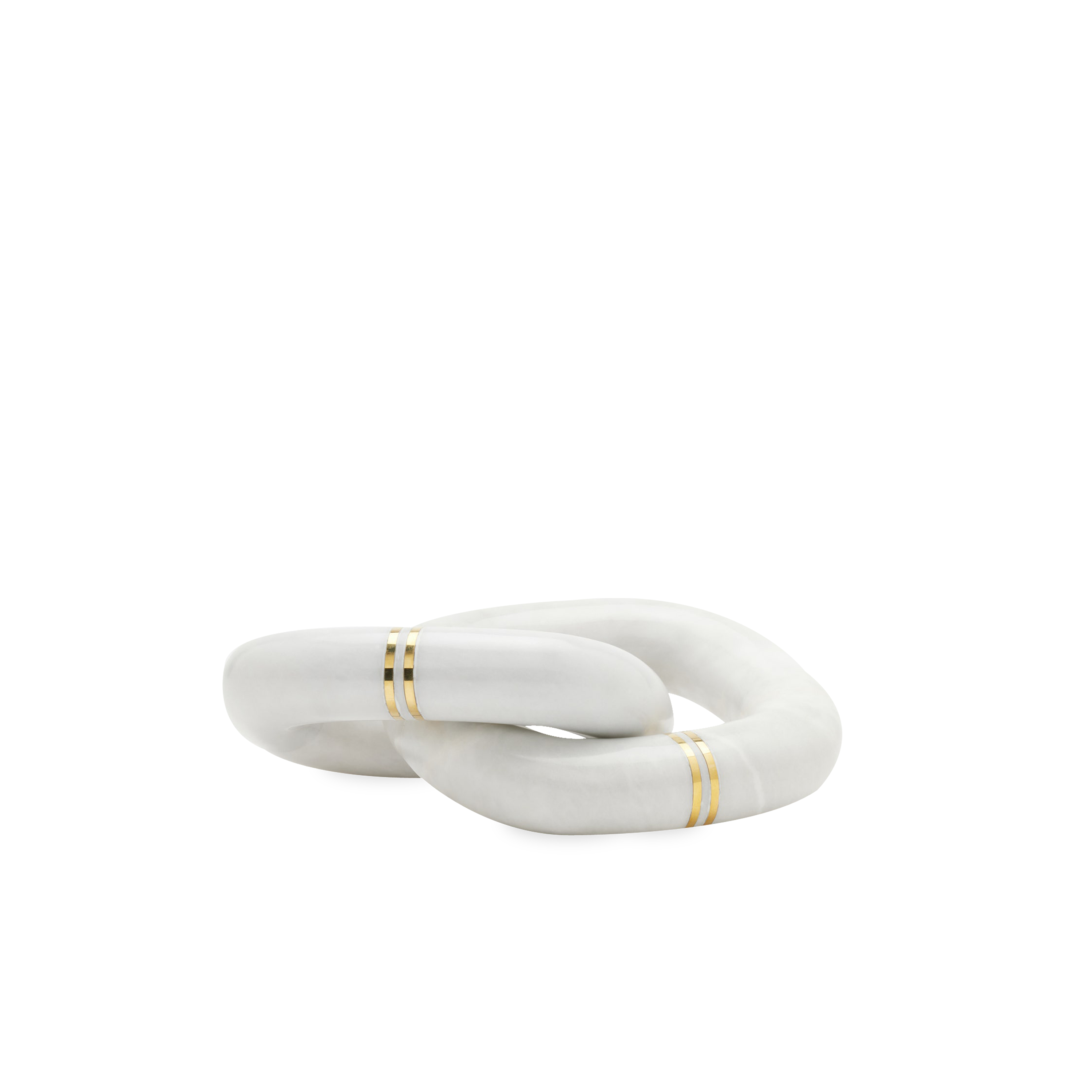 With a refined design and gorgeous visual textures, the Marble Chain Sculpture is the perfect accessory to elevate any tabletop or bookshelf.
