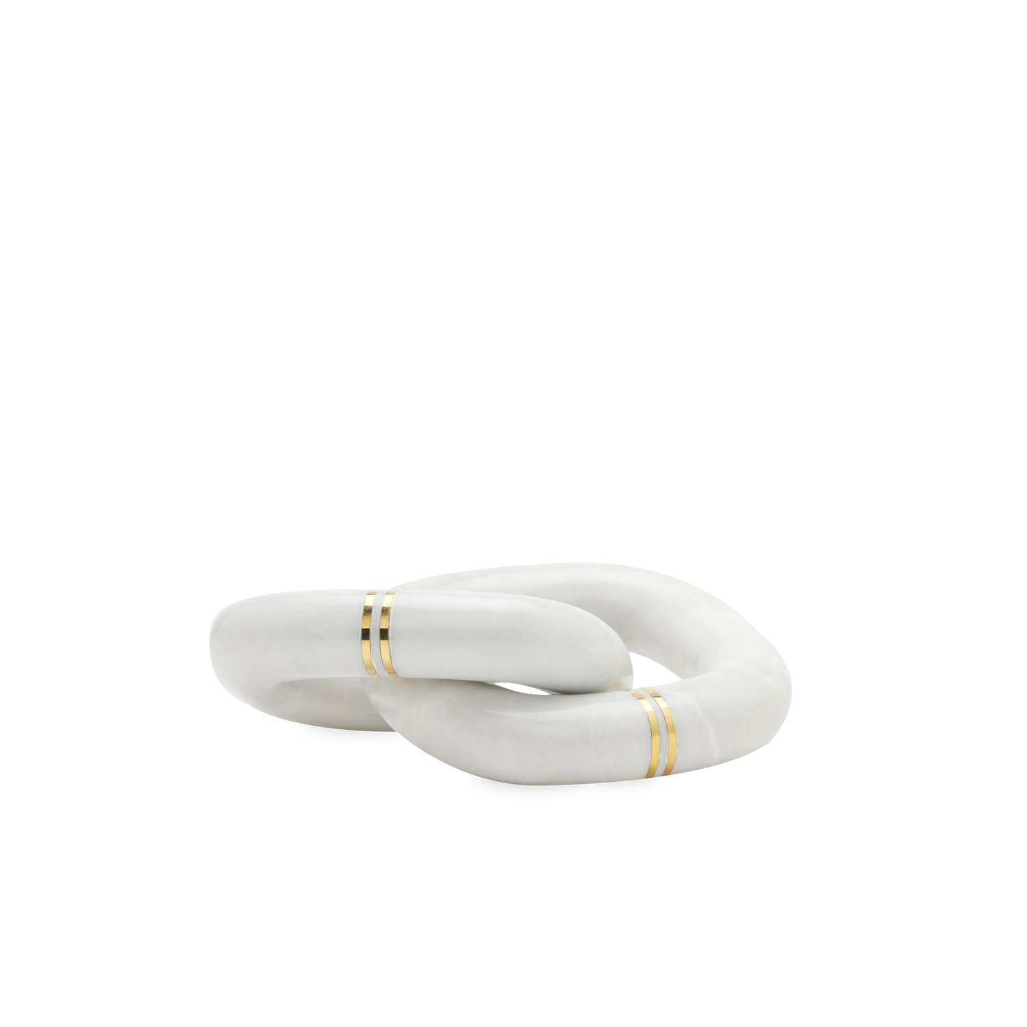 With a refined design and gorgeous visual textures%2C the Marble Chain Sculpture is the perfect accessory to elevate any tabletop or bookshelf.