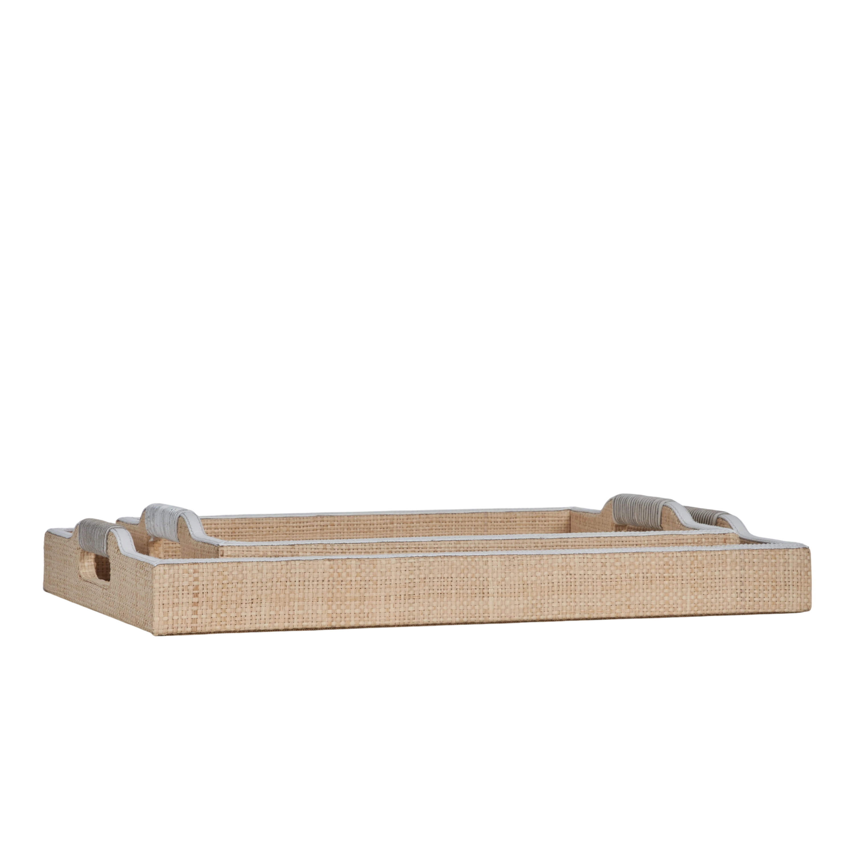 Hammet Raffia Tray Set