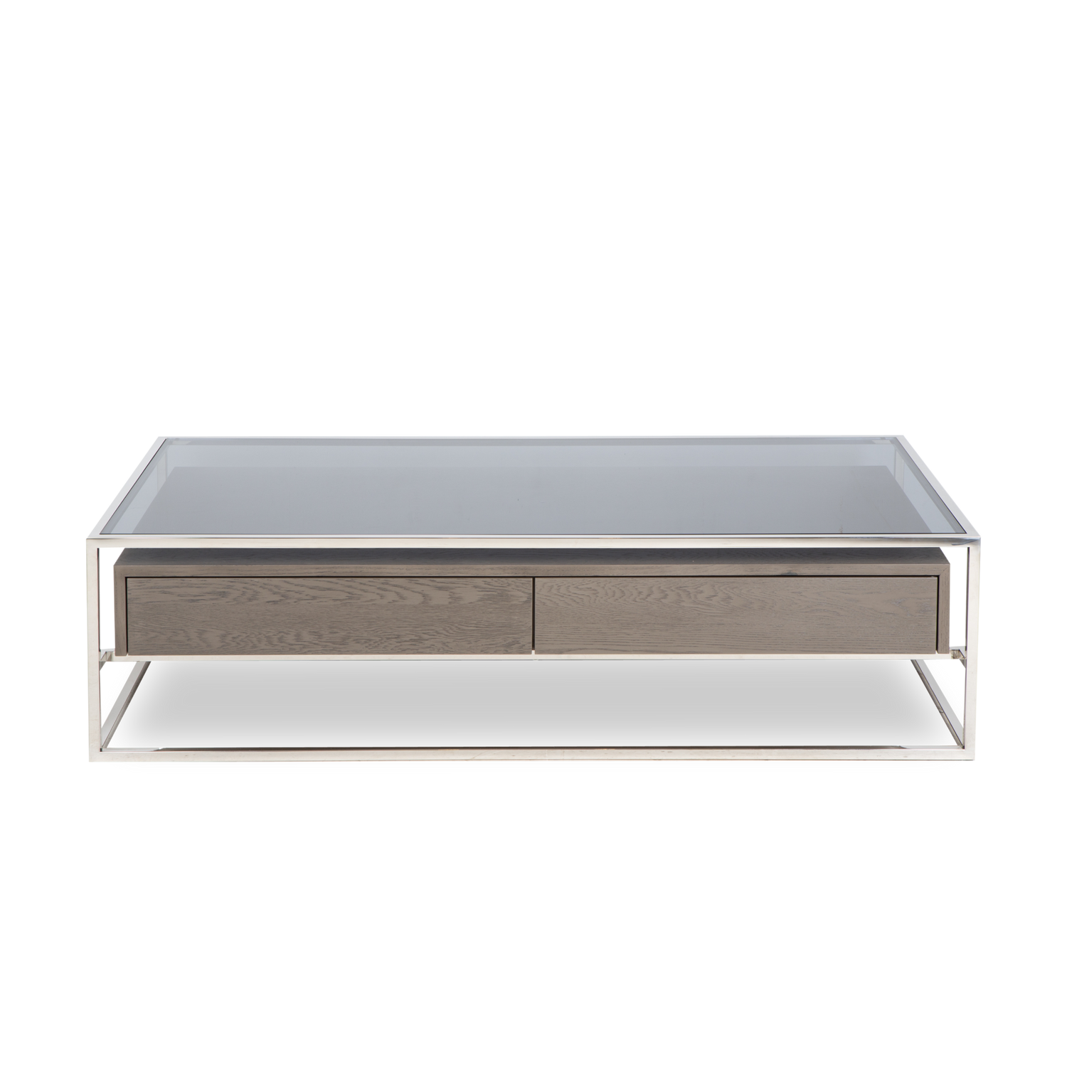 Sleek design meets mixed materials to form the Wheeler Coffee Table.