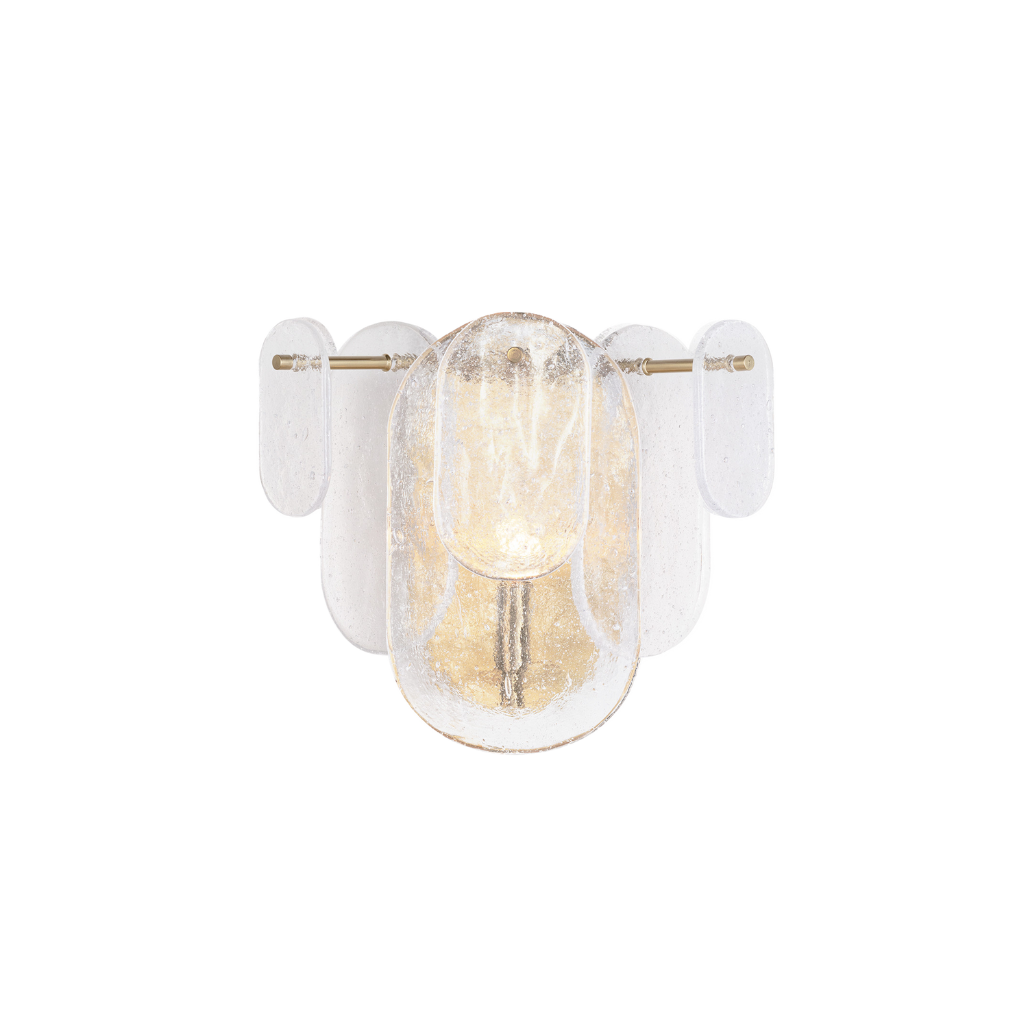 Modern and elegant%2C panes of striking water glass adorn the Echo Sconce to create a dynamic lighting piece.