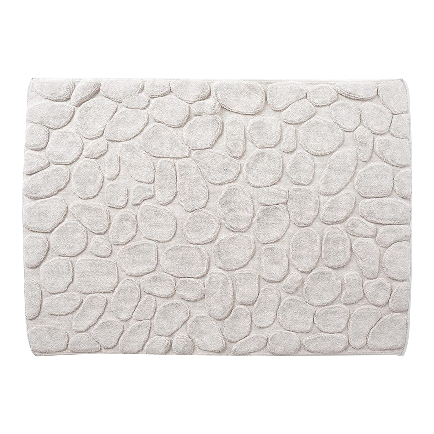 Inspired by the natural stones found in Japanese riverbeds%2C the Ishikoro Pebble Bath Mat was designed by Masaru Suzki and features a padded texture that feels great under your feet