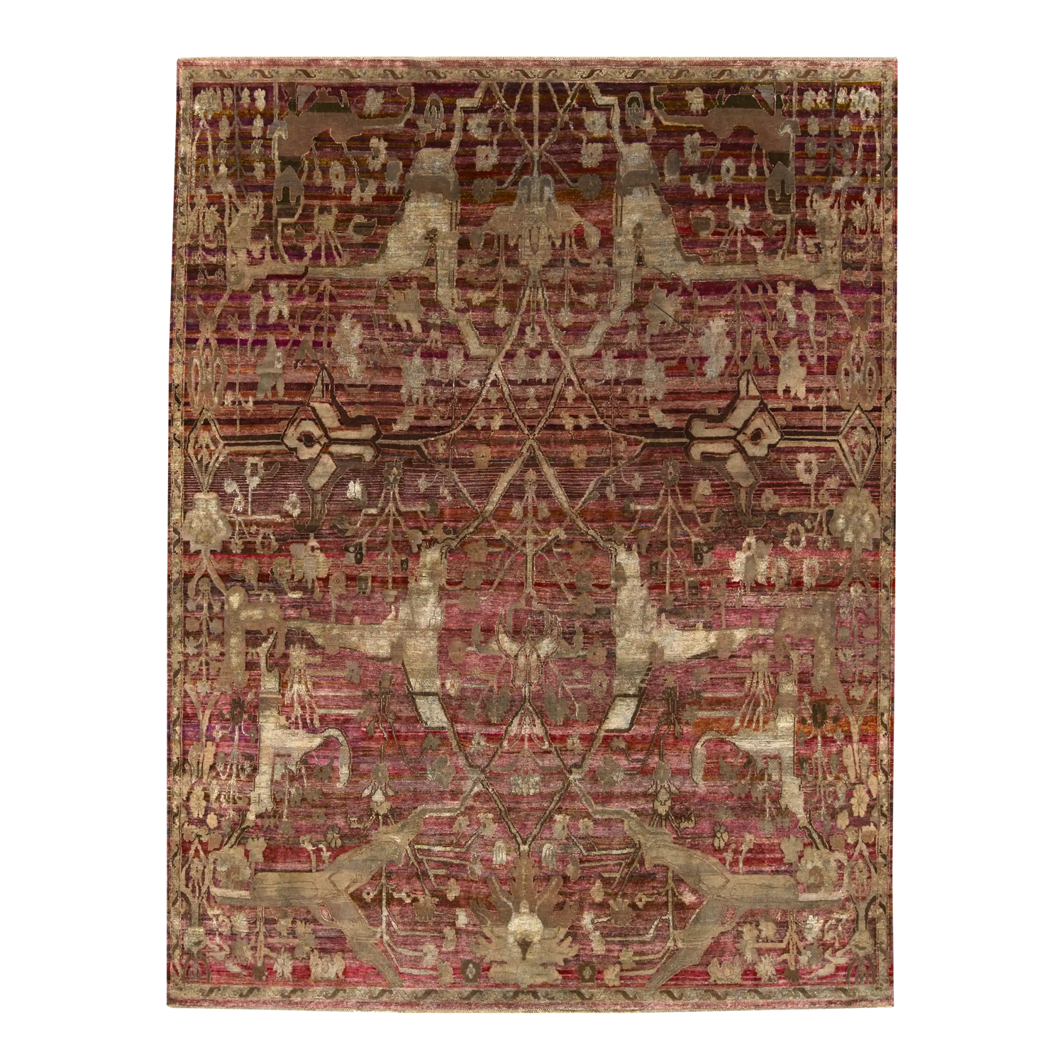 Designed to be passed through generations%2C the New Heirloom Rug Collection is crafted from recycled and upcycled wool%2C cocoon silk and sari silk.