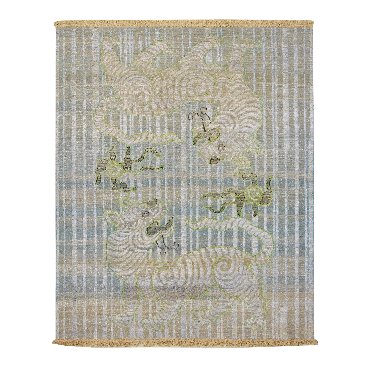 Designed to be passed through generations%2C the New Heirloom Rug Collection is crafted from recycled and upcycled wool%2C cocoon silk and sari silk.