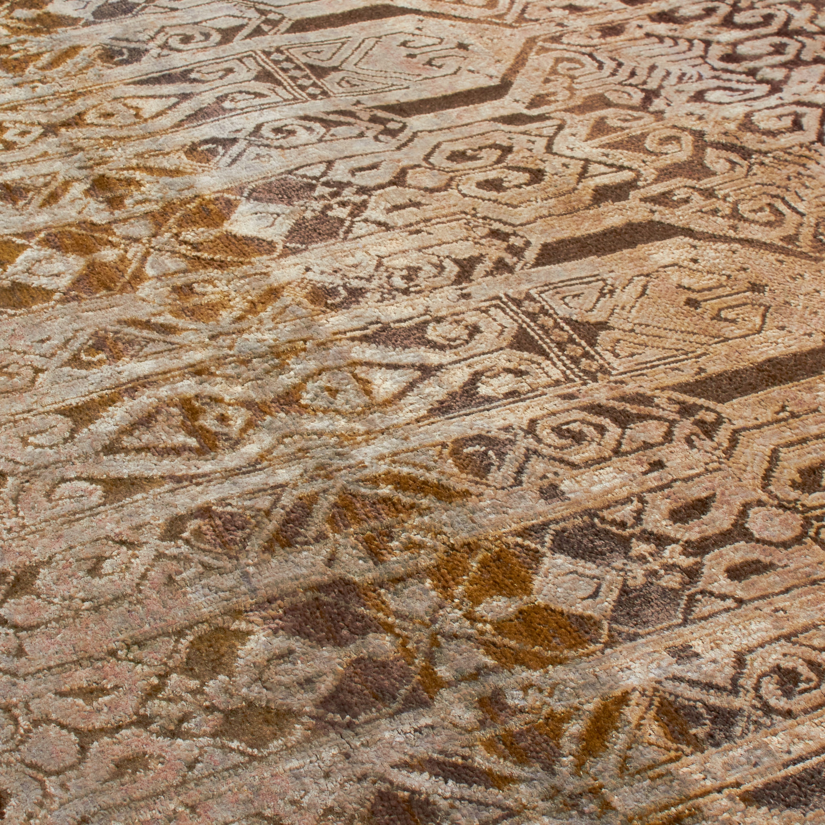 Designed to be passed through generations, the New Heirloom Rug Collection is crafted from recycled and upcycled wool, cocoon silk and sari silk.