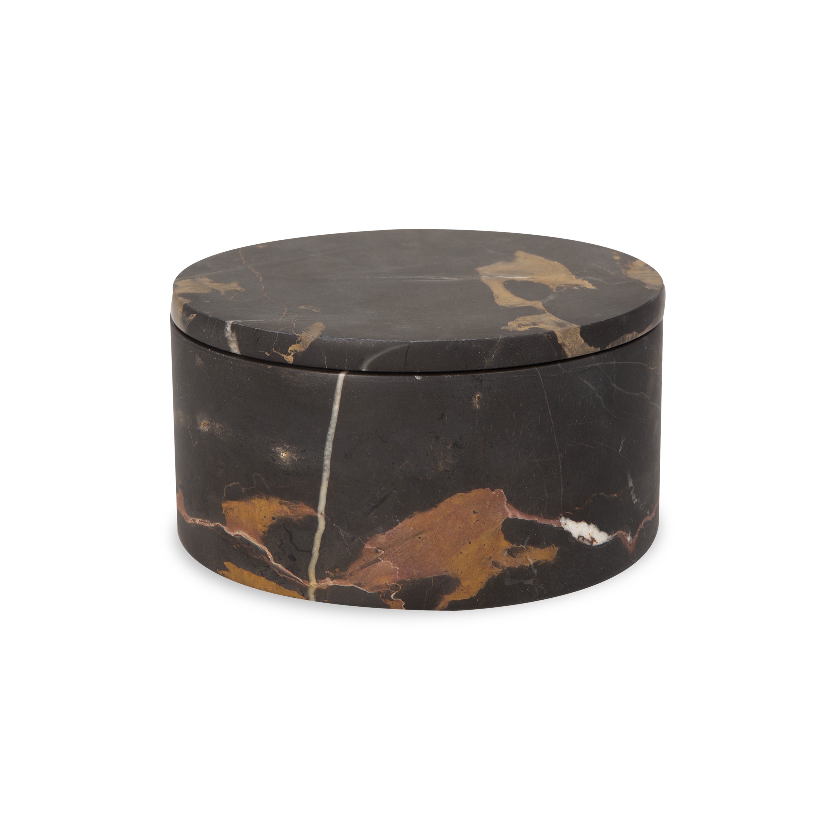 Elegant storage boxes crafted in honed marble.