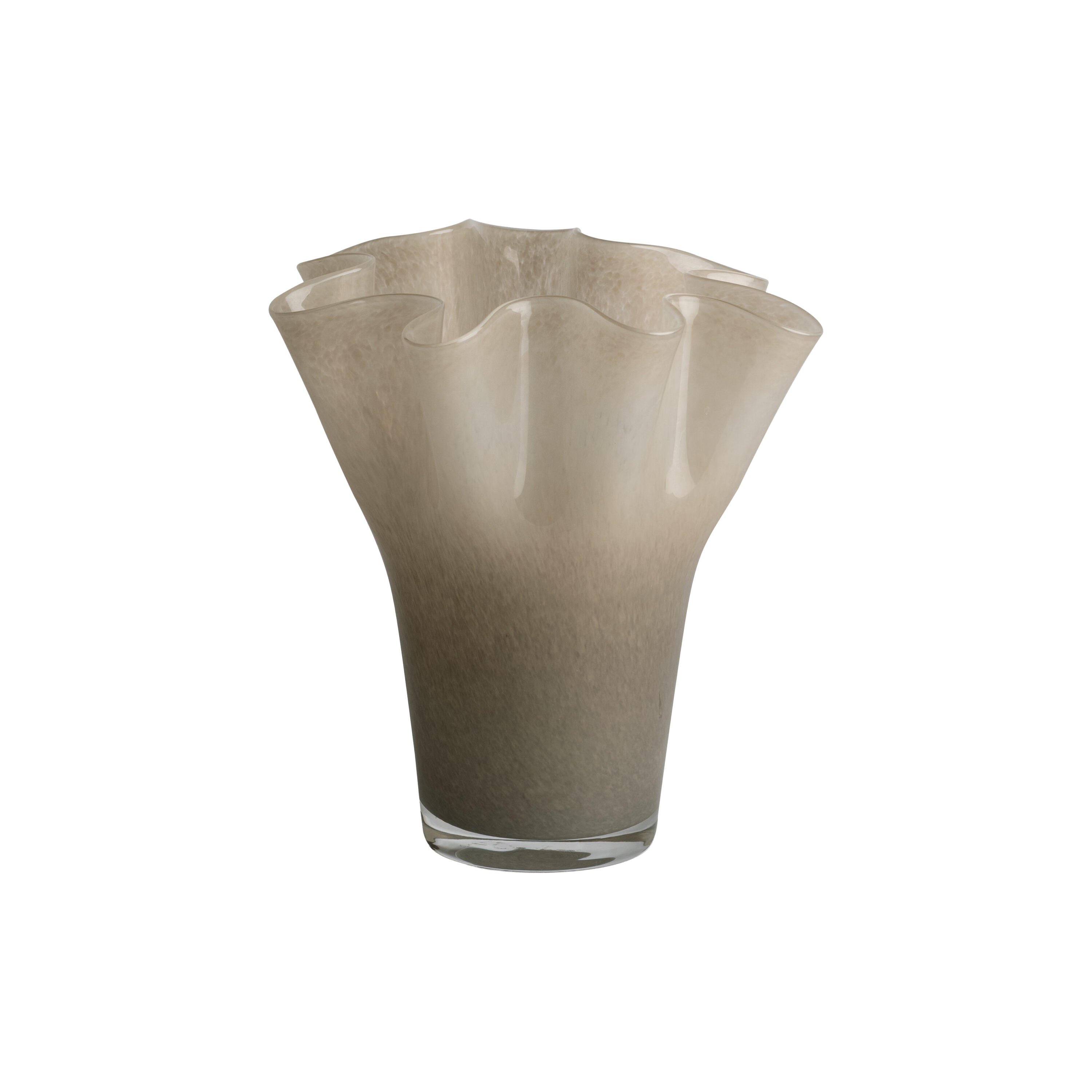 Gloss Glass Fluted Vase