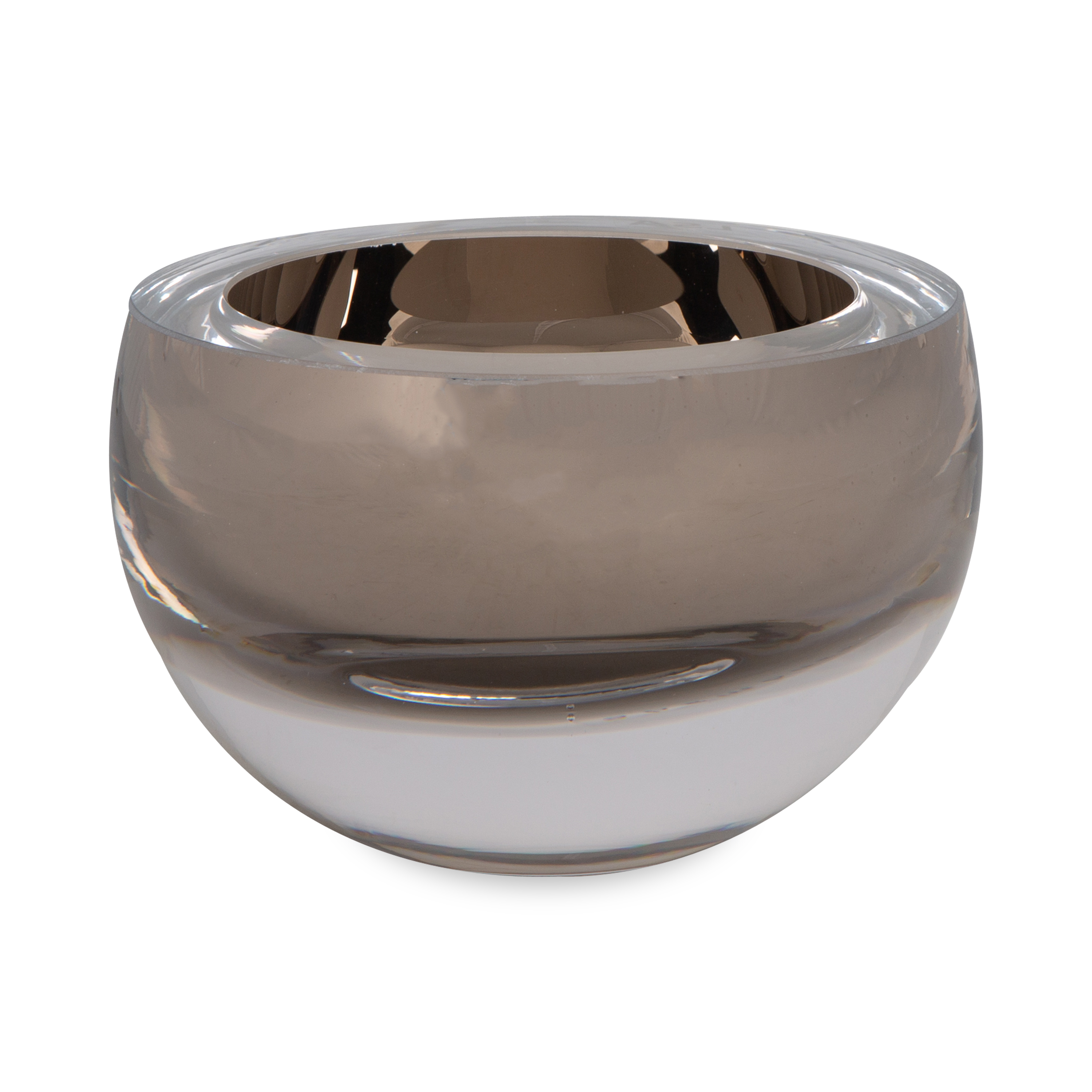A beautiful metallic colouring adorns its thick glass and will add striking style elements to your interior.
