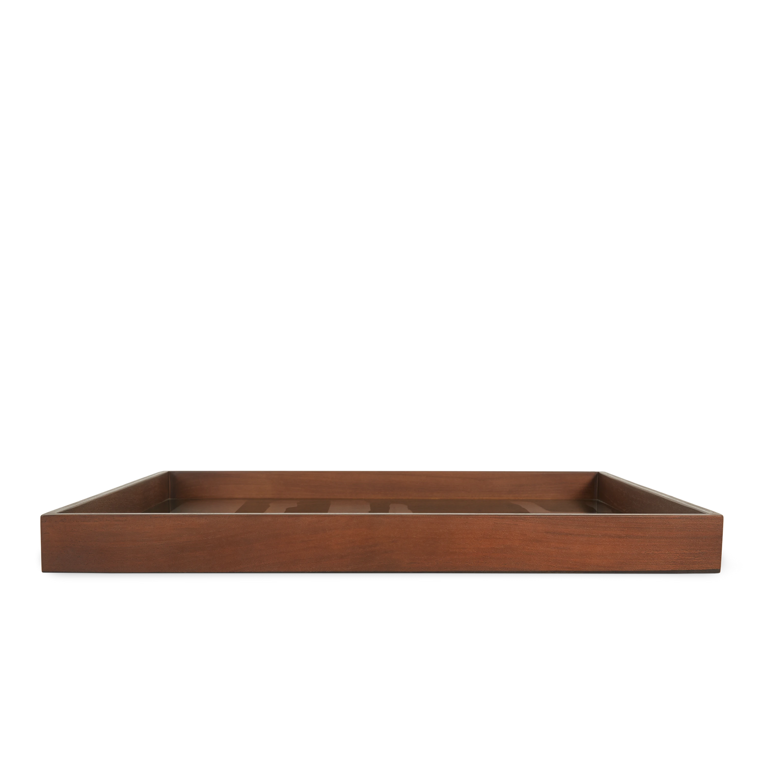Glass%2FWood Square Tray