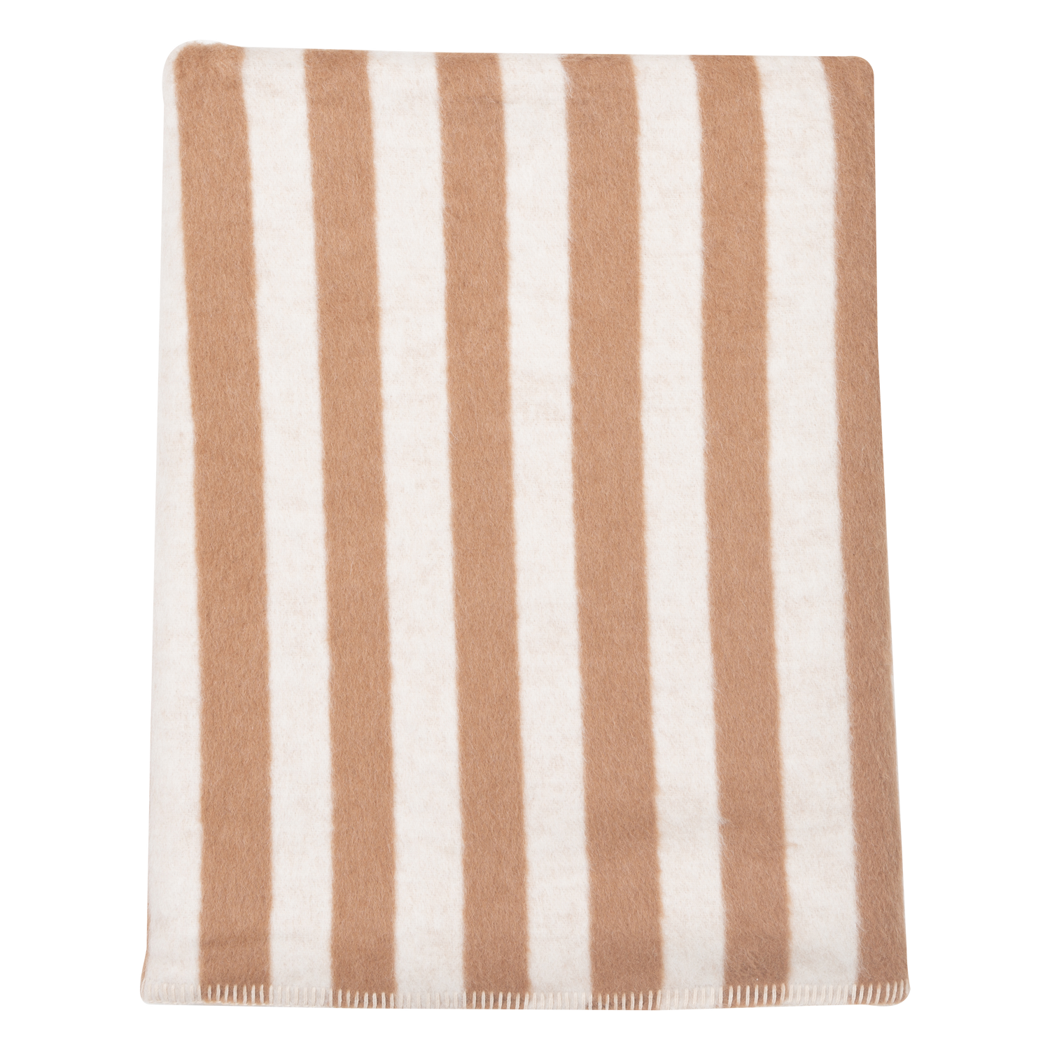 Presenting a luxuriously soft texture%2C the Stills Stripe Throw is woven with natural superfine alpaca wool and undyed Peruvian cotton.