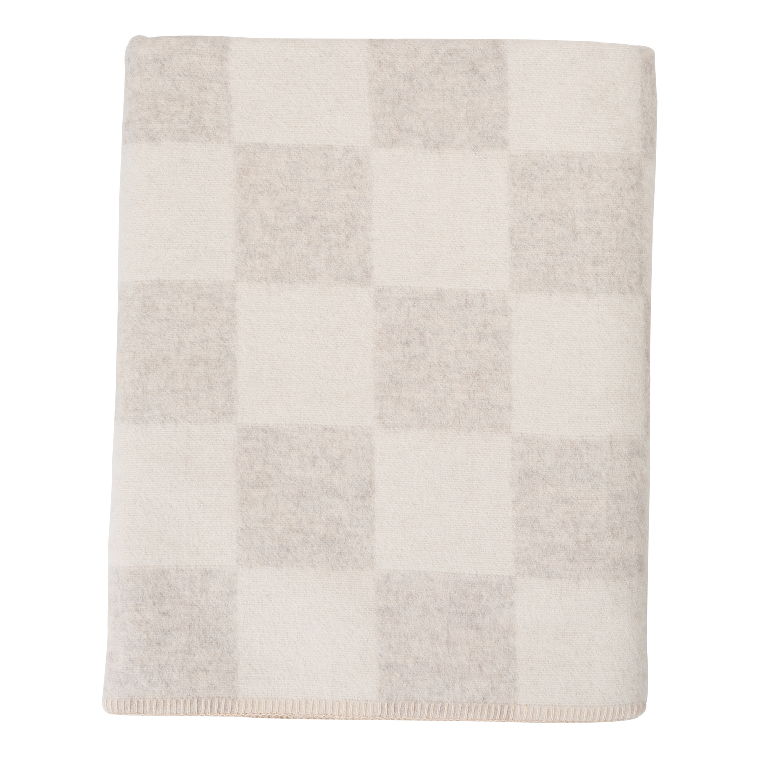 Presenting a luxuriously soft texture%2C the Crosby Check Throw is woven with natural superfine alpaca wool and undyed Peruvian cotton.