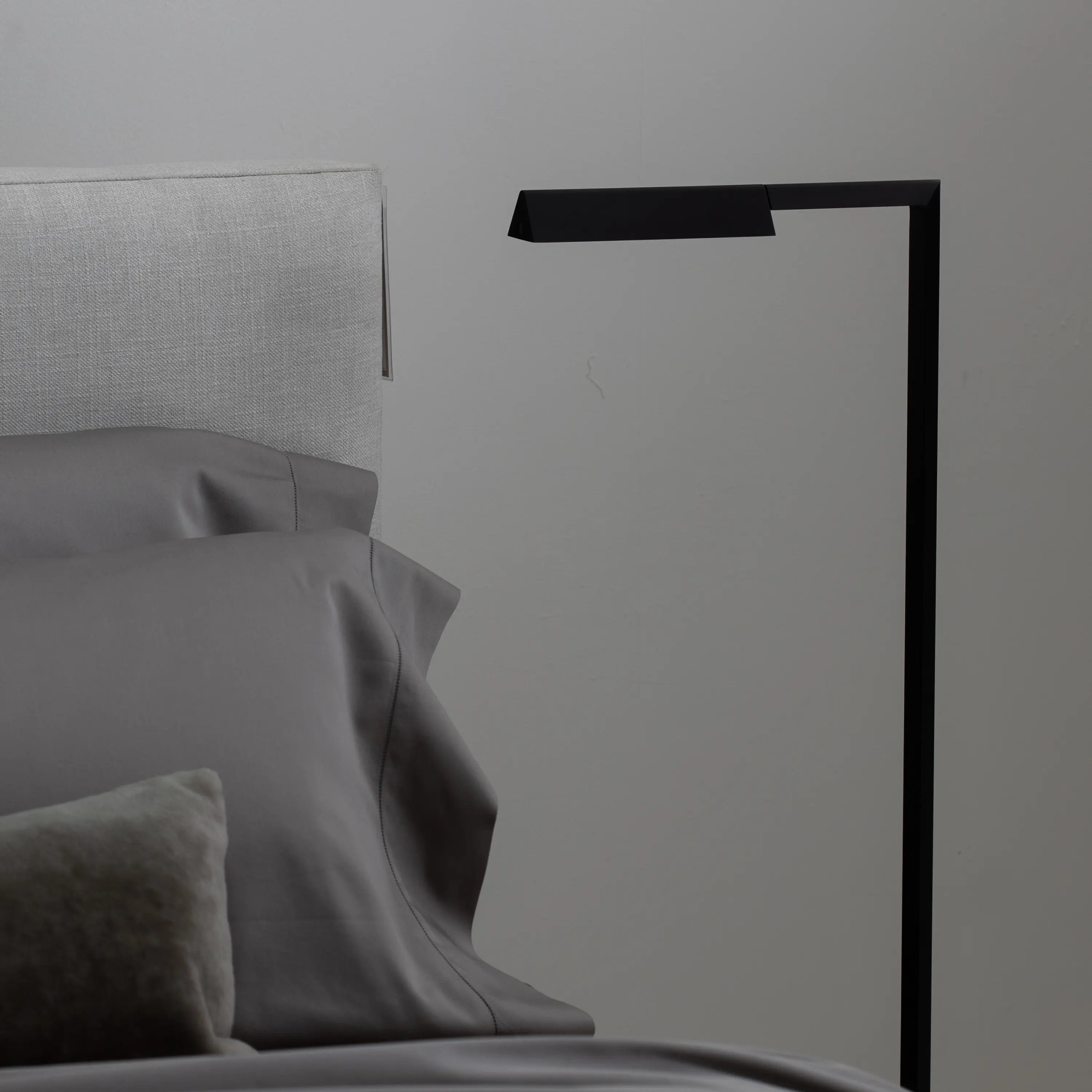 The Dessau Led Floor Lamp was inspired by the architecture, function and beauty of the Bauhaus movement designed with a linear formation intersecting at a 90 degree angle.