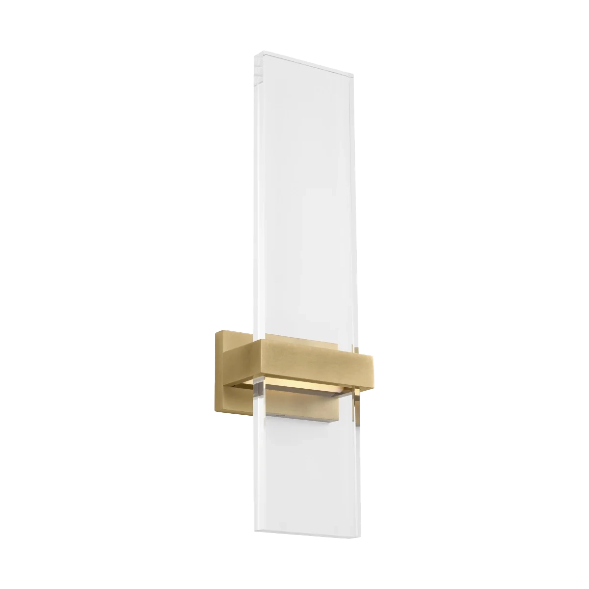 Brilliant glass meets luxe metal in the Flyta Medium LED Sconce.