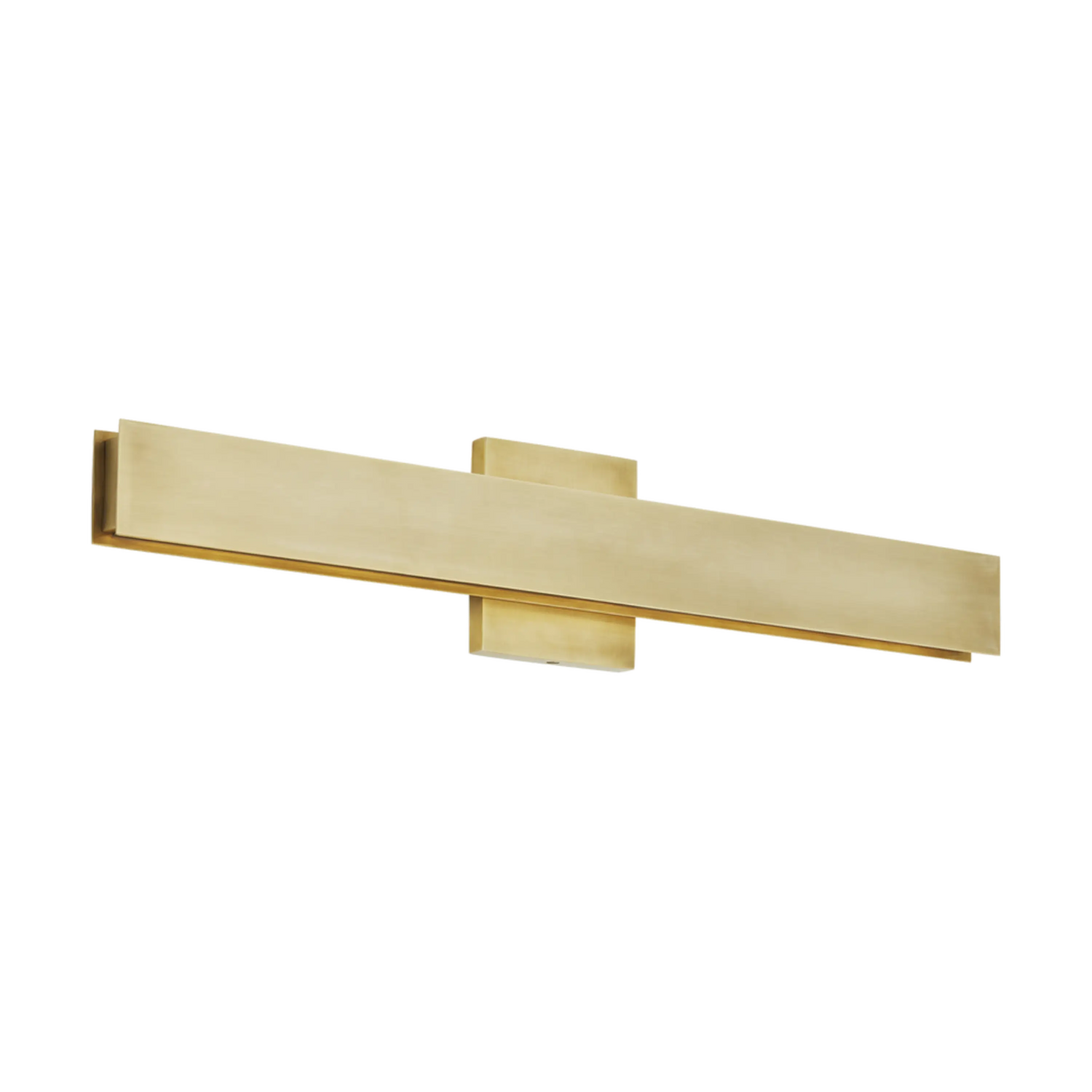 Inspired by the Bauhaus movement%2C the Bau LED Bath Light emits a beautiful glow of integrated LEDs nested between thin metal plates.