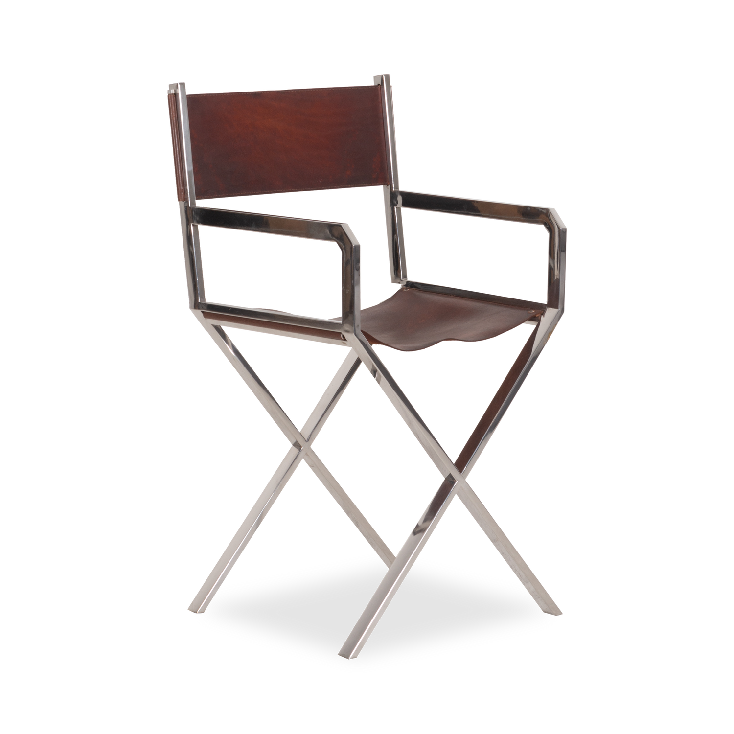 A chic example of early mixed materials styling%2C this Vintage Angolo Metalarte Chair was manufactured circa 1970s.