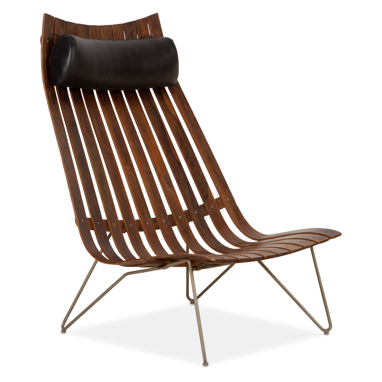 An expressive display of Scandinavian design%2C this vintage Scandia lounge chair was designed by Hans Brattrud and manufactured by Hove Mobler%2C circa 1950s 1957.