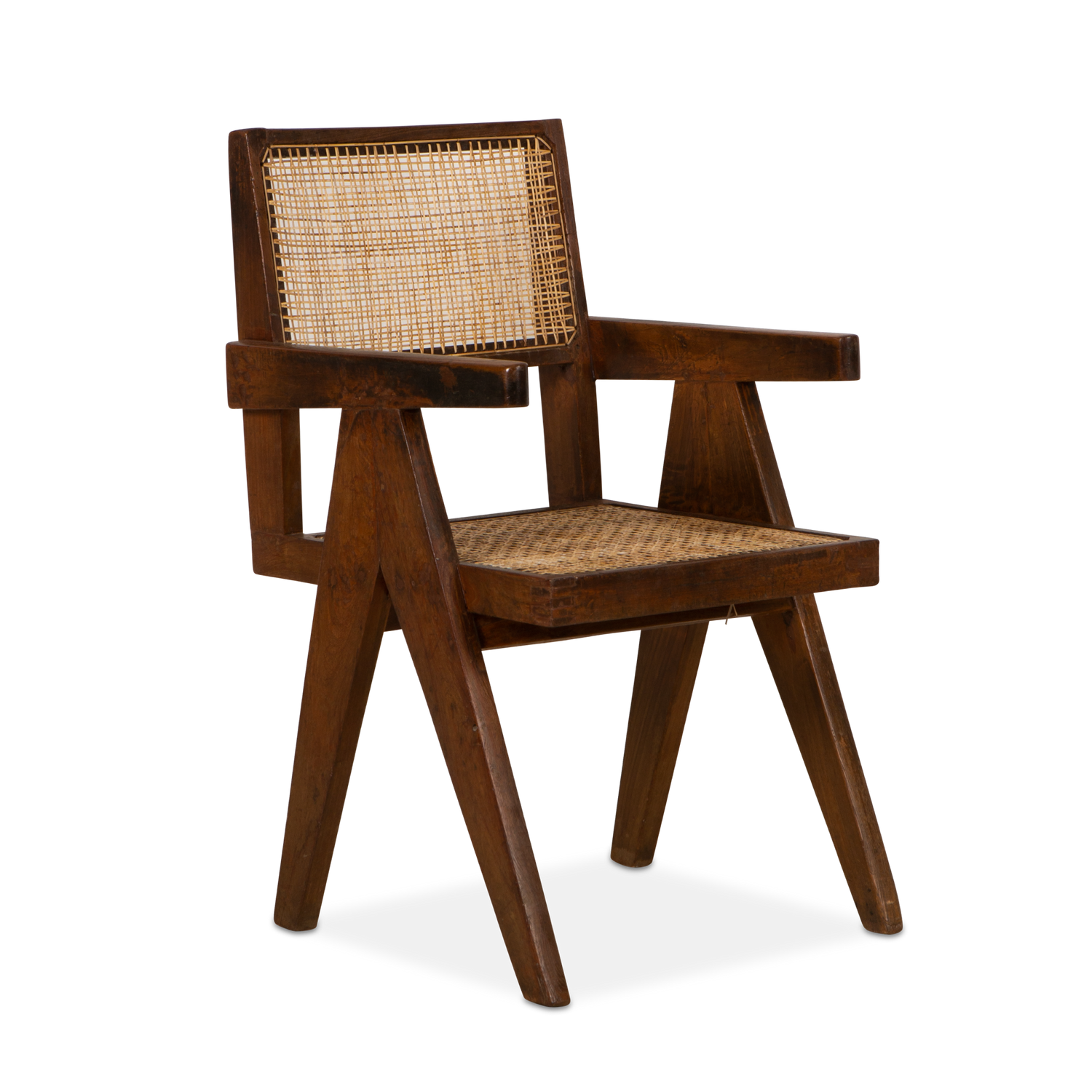 Reflecting the modernist principles of simplicity%2C the King Chair was designed by Pierre Jeanneret%2C circa 1950s.
