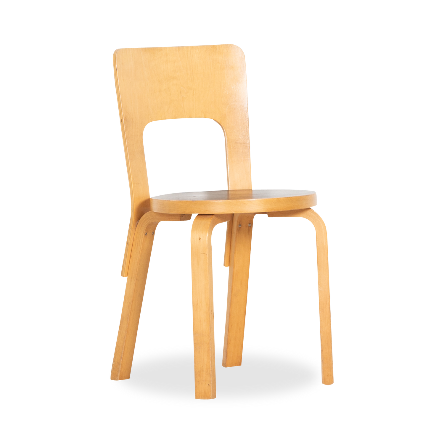 An icon of Scandinavian design%2C this vintage MD66 Chair was designed by Alvar Aalto and manufactured by Artek%2C circa 1960s.