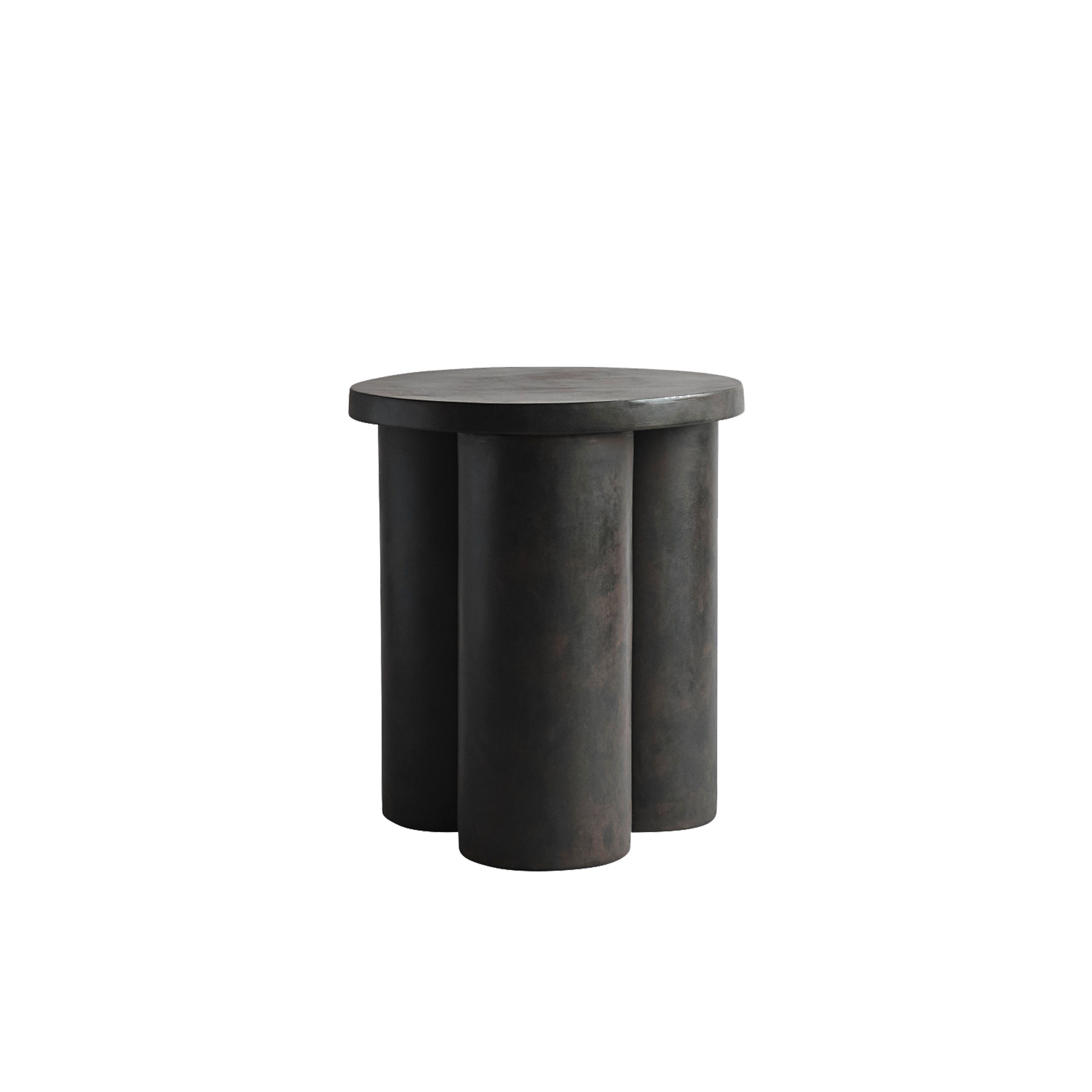 Characterized by sculptural cylinder-shaped legs%2C the Big Foot Stool draws its inspiration from mid-20th-century Brutalist architecture.
