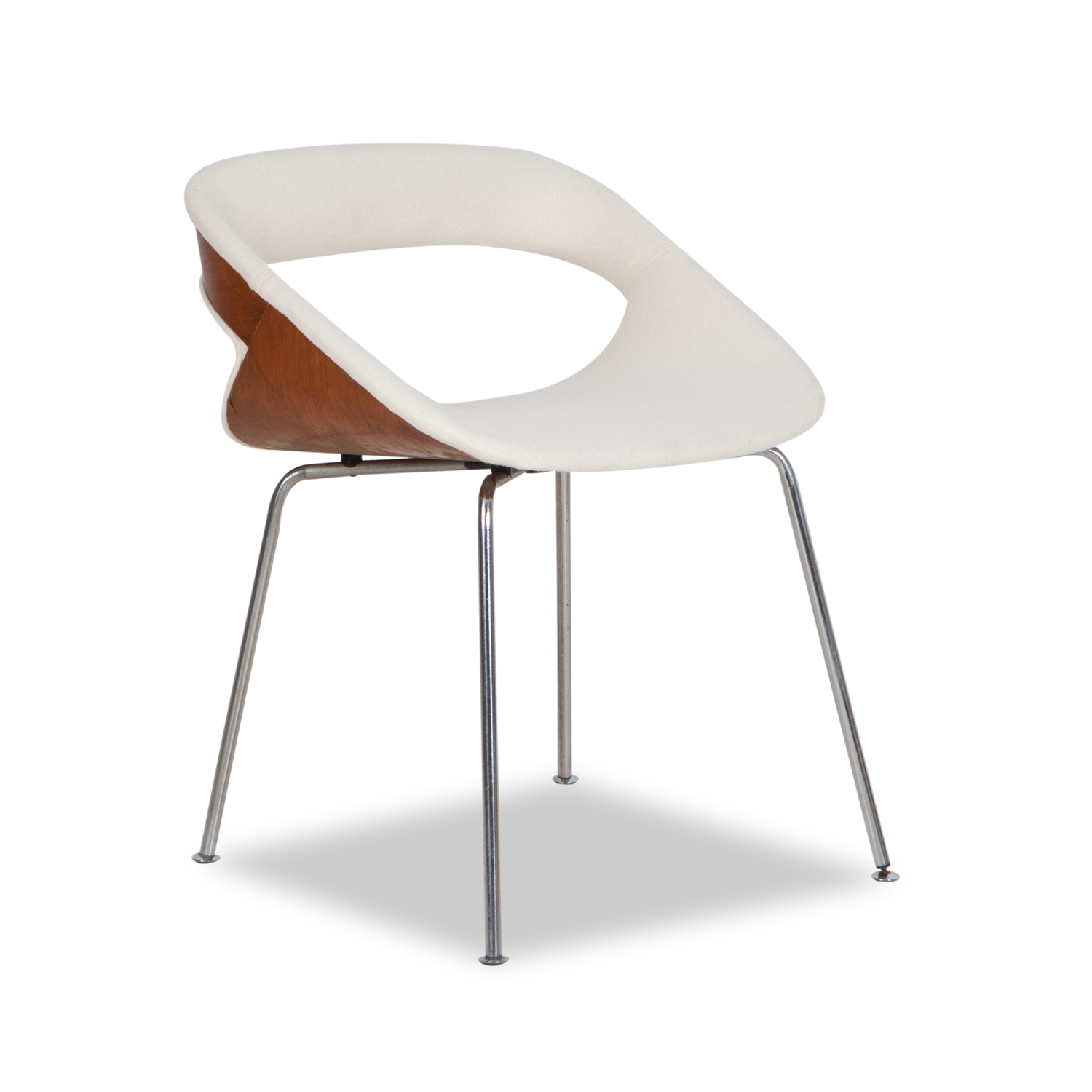 An early example of mixed-materials styling%2C this vintage Model 130 Dining Chair was designed by Geoffrey Harcourt and manufactured by Artifort%2C circa 1960s.