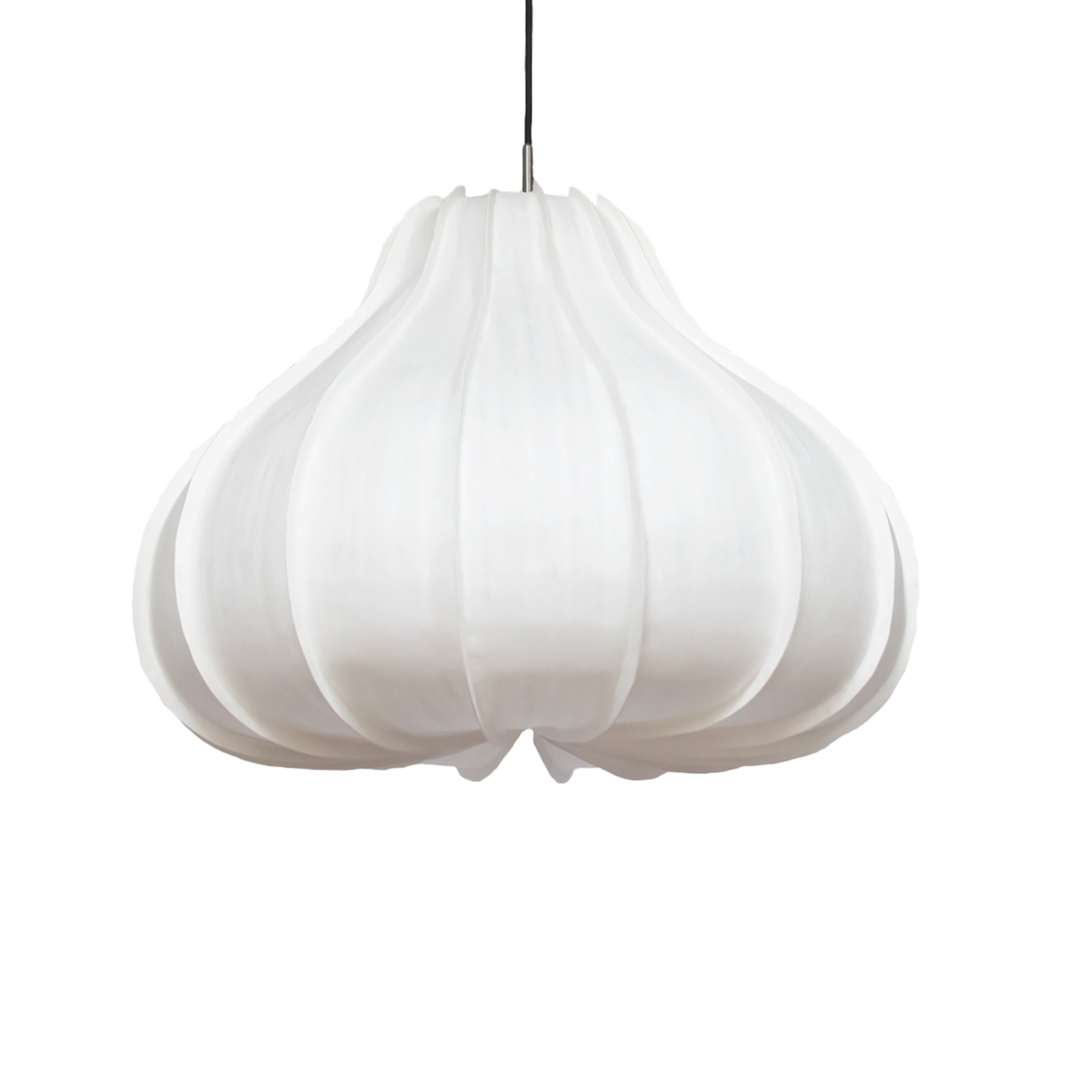 Made by artisans in the Philippines, the Koru Pendant adds an elegant simplicity with its sculptural form and soft warm glow.