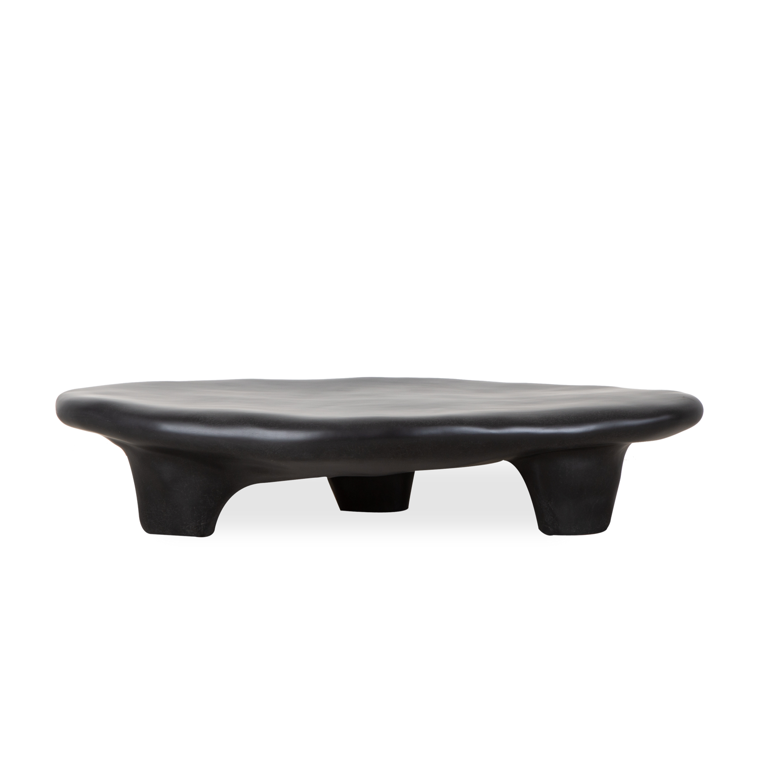 Inspired by three-legged ancient artifacts%2C the Tripod Low Coffee Table%27s irregular structure celebrates organic textures and the ritual of creating objects with imperfect beauty.