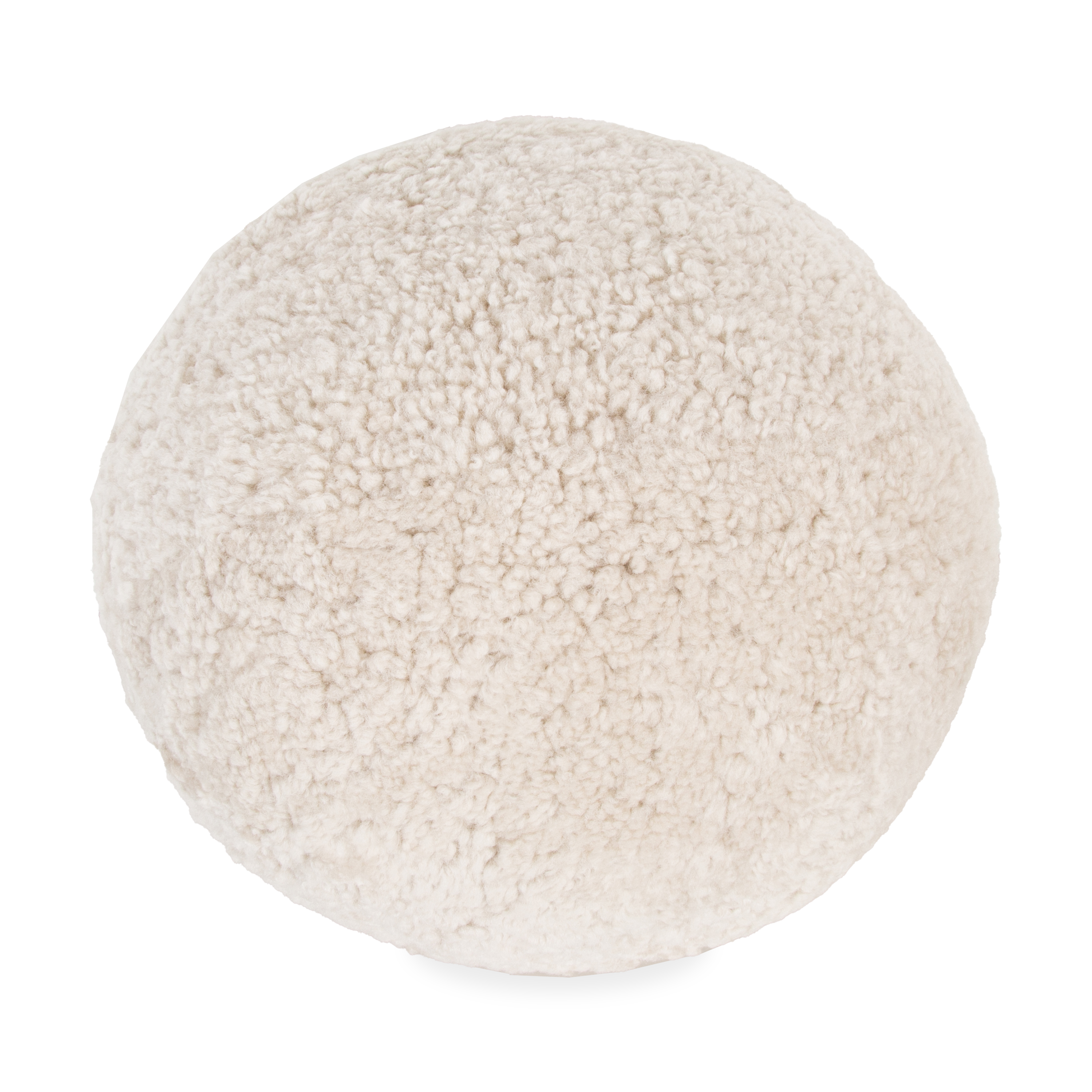 Round Sheepskin Pillow