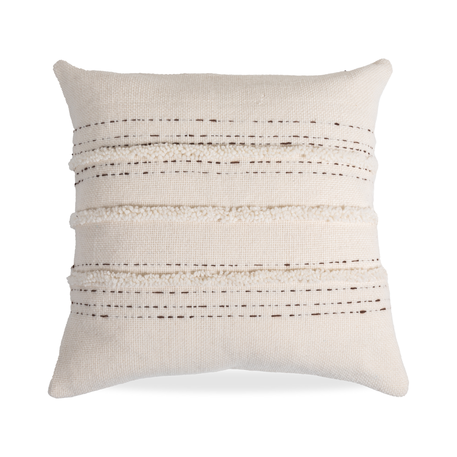 Dot Fringe Wool Pillow