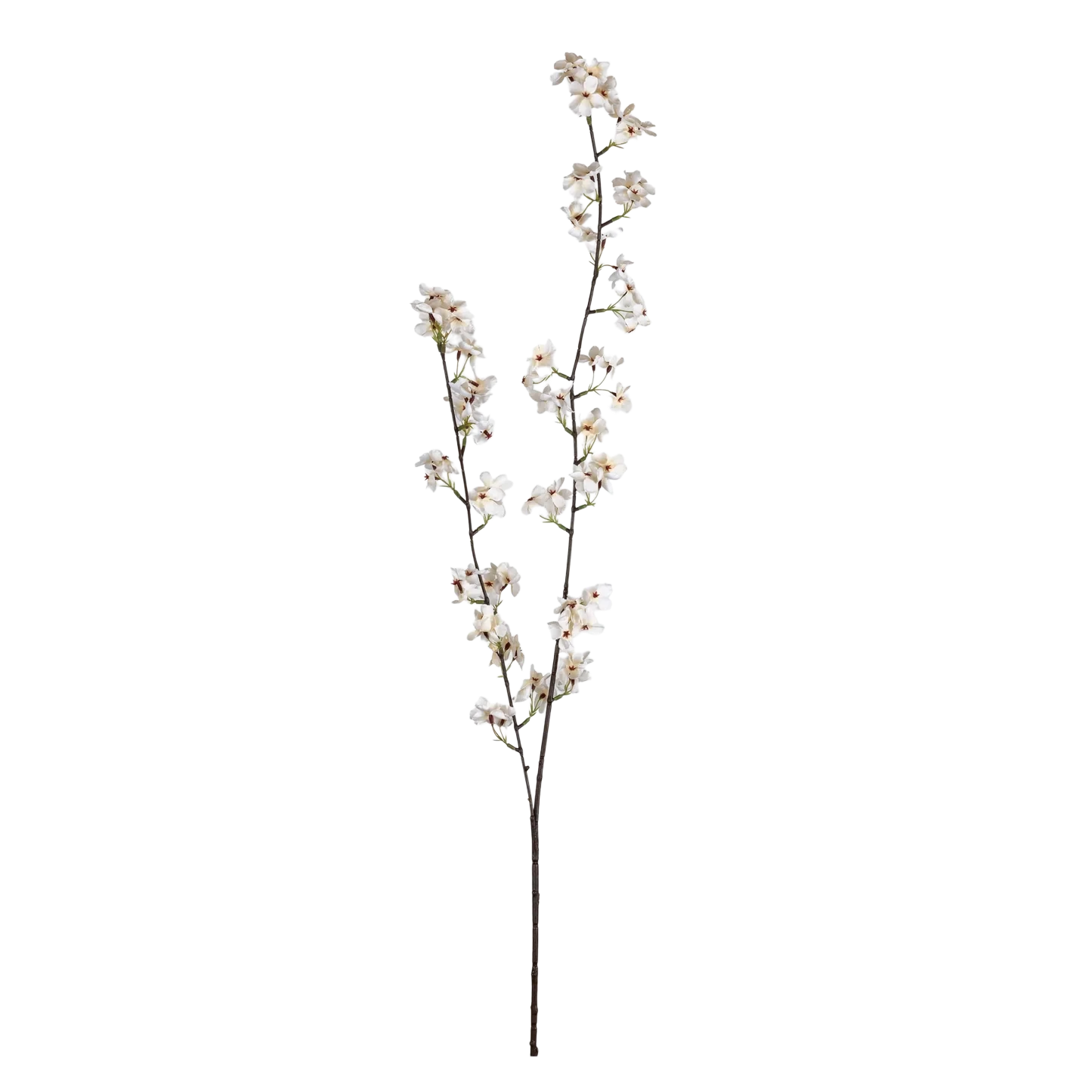 Artificial Pear Blossom White with slender dark branches covered in delicate white blossoms with warm-toned centres.