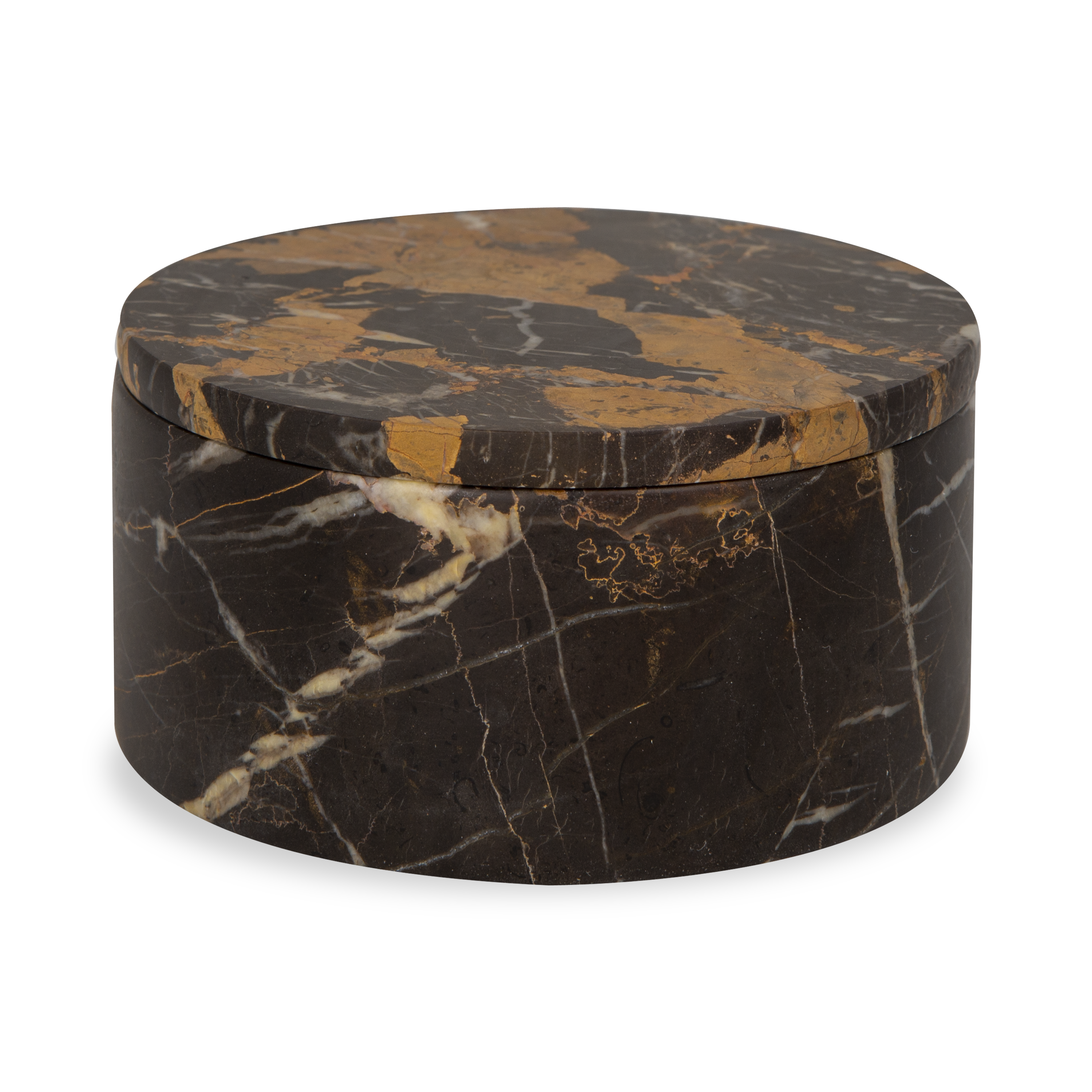 Elegant storage boxes crafted in honed marble.