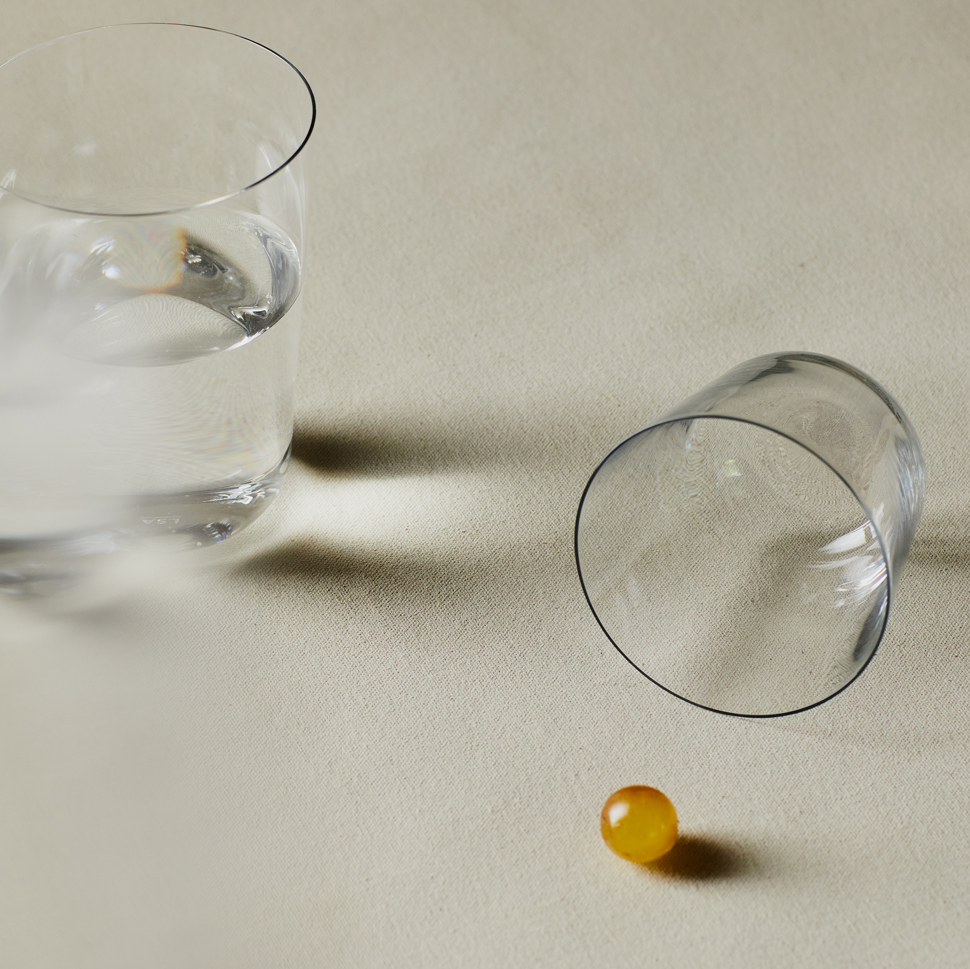 Elevating your glassware collection, the Arc Tumbler Glasses come in a set of four and features rounded bases and softly tapered profiles.