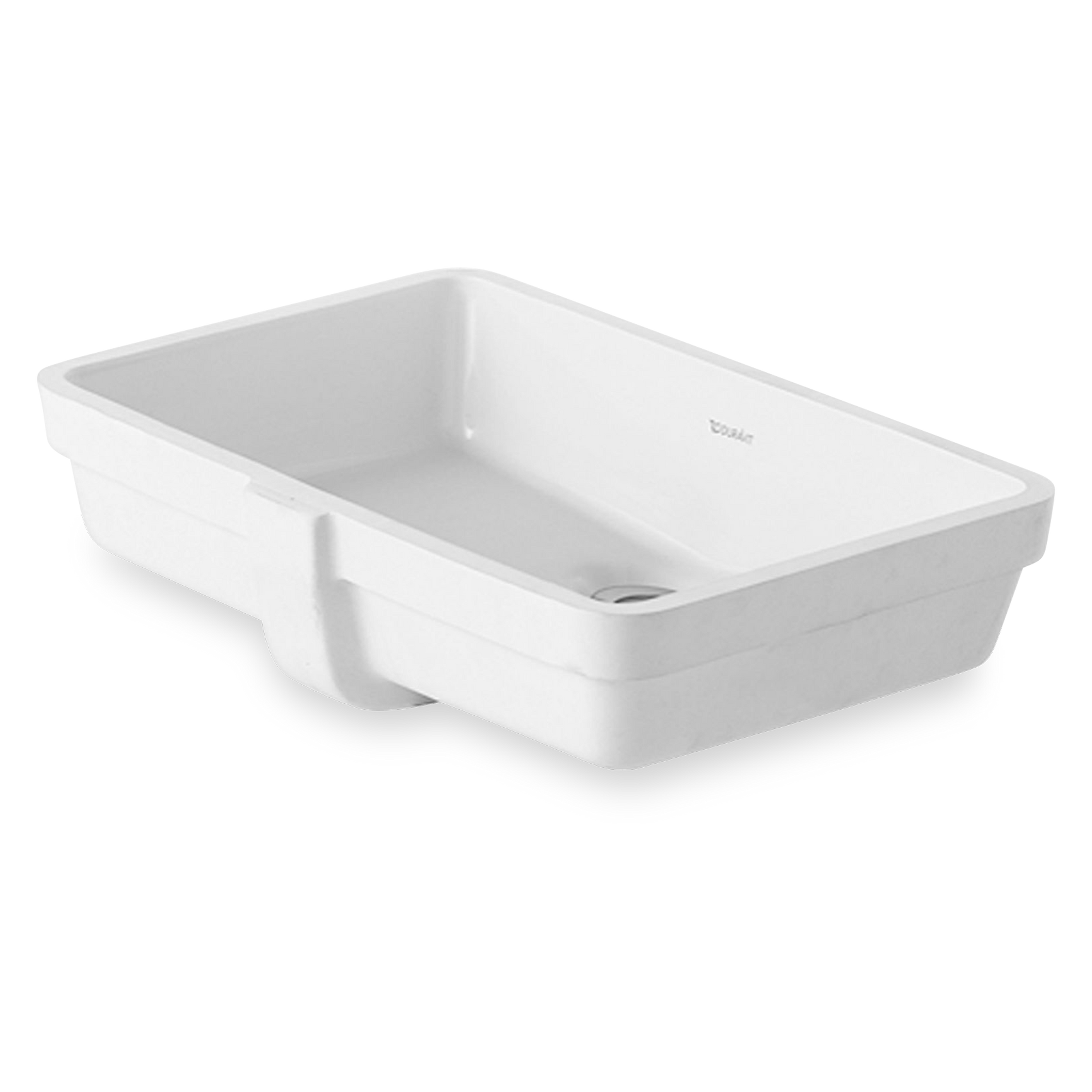 A clean and classic rectangular under mount basin with overflow.