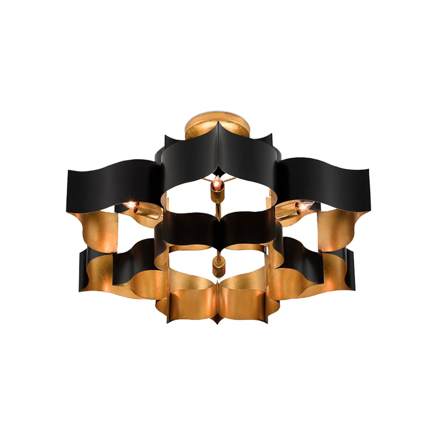 The Lotus Blossom chandelier highlights stunning workmanship in its design.