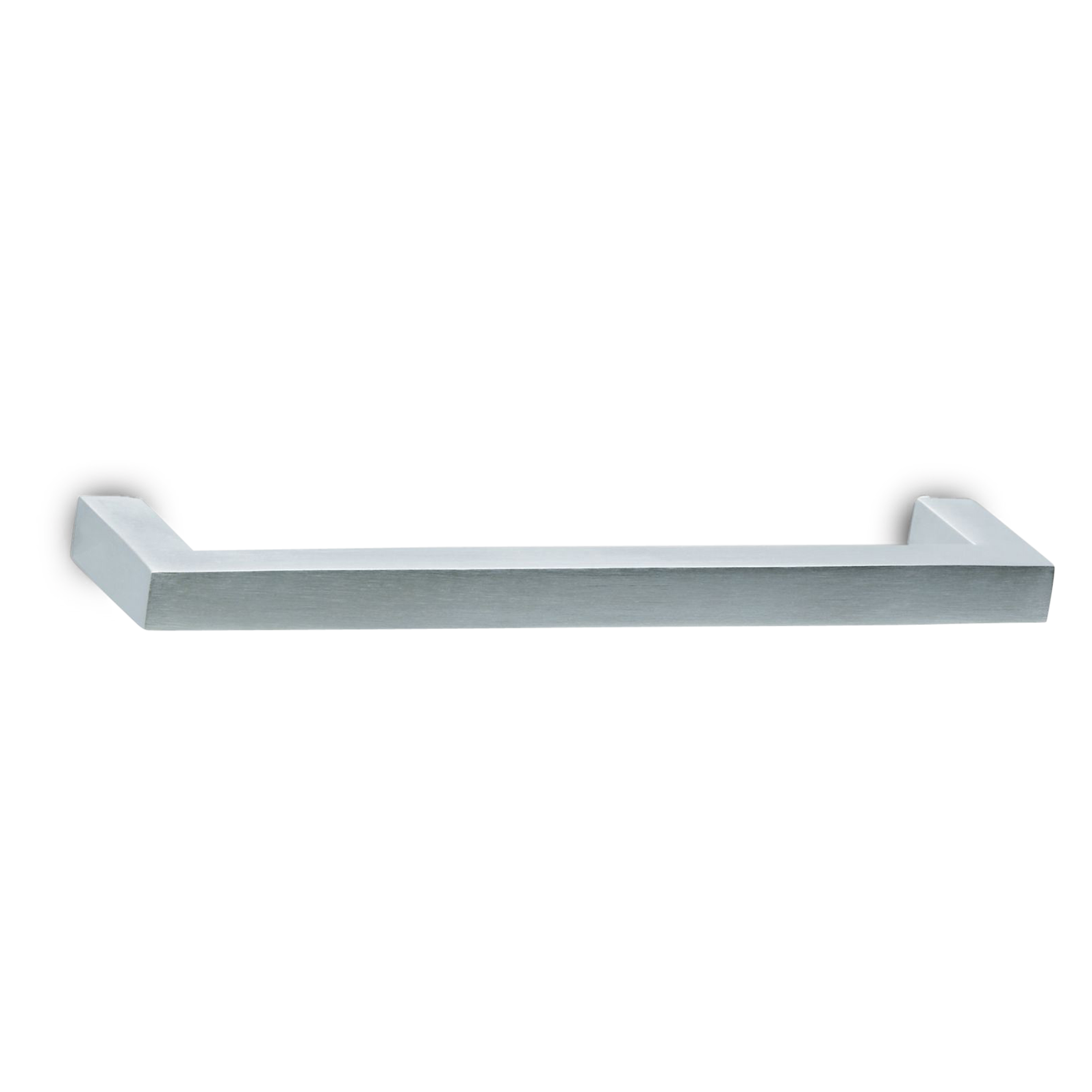 A seamless and modern pull with square corners.