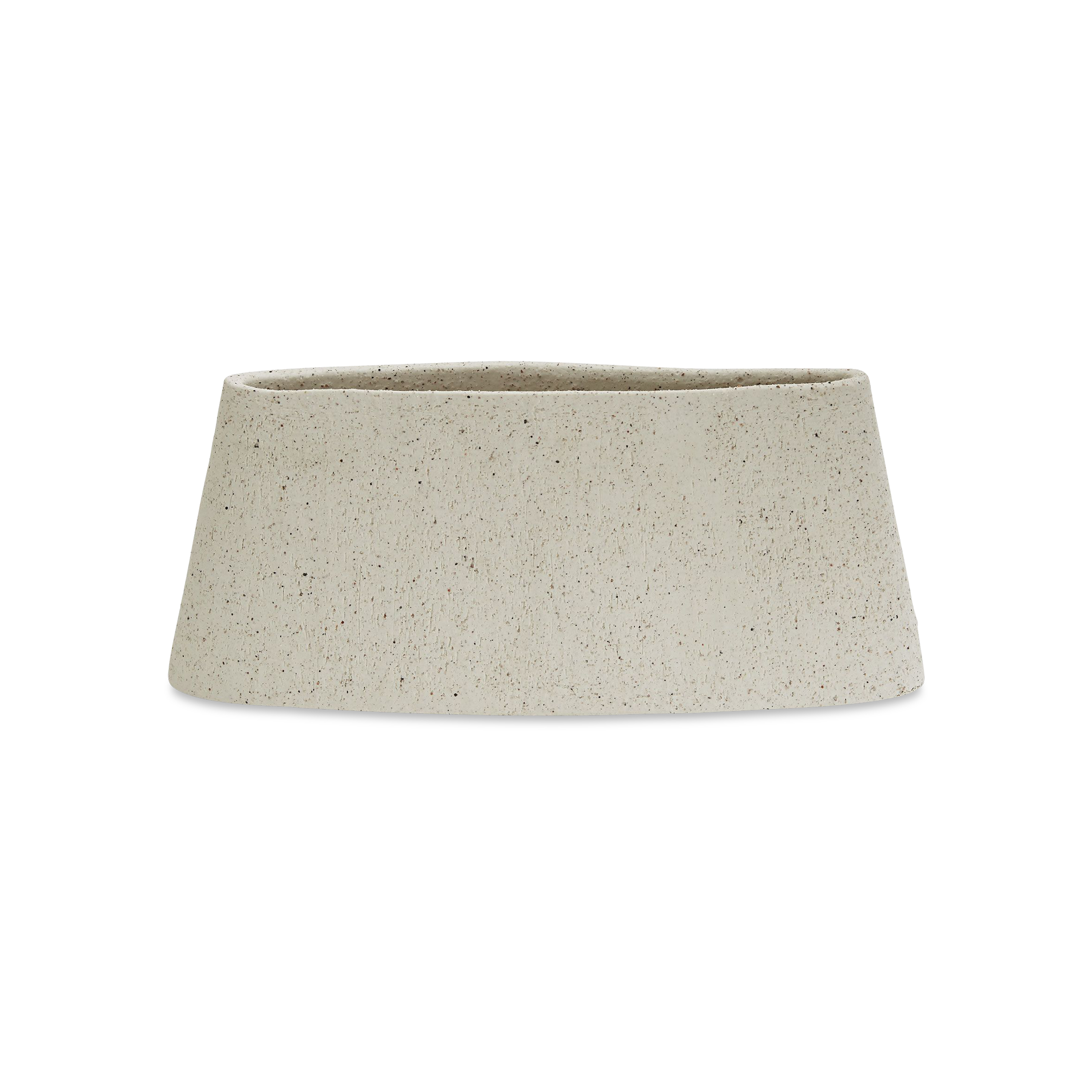 This set of three ceramic vases is an artistic expression of natural materials.