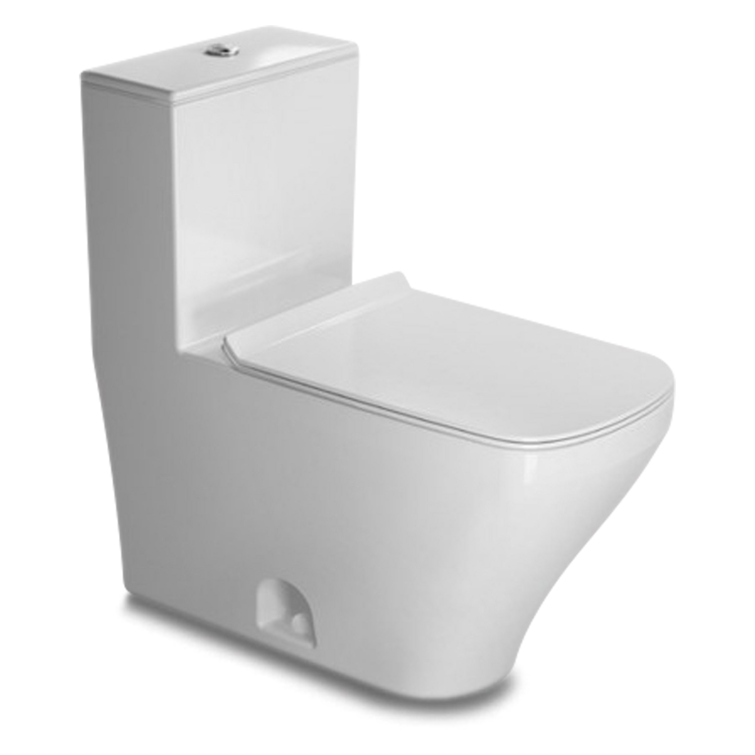 Designed by Matteo Thun%2C this seamless%2C modern%2C one-piece toilet features an elongated bowl%2C and dual flush technology.