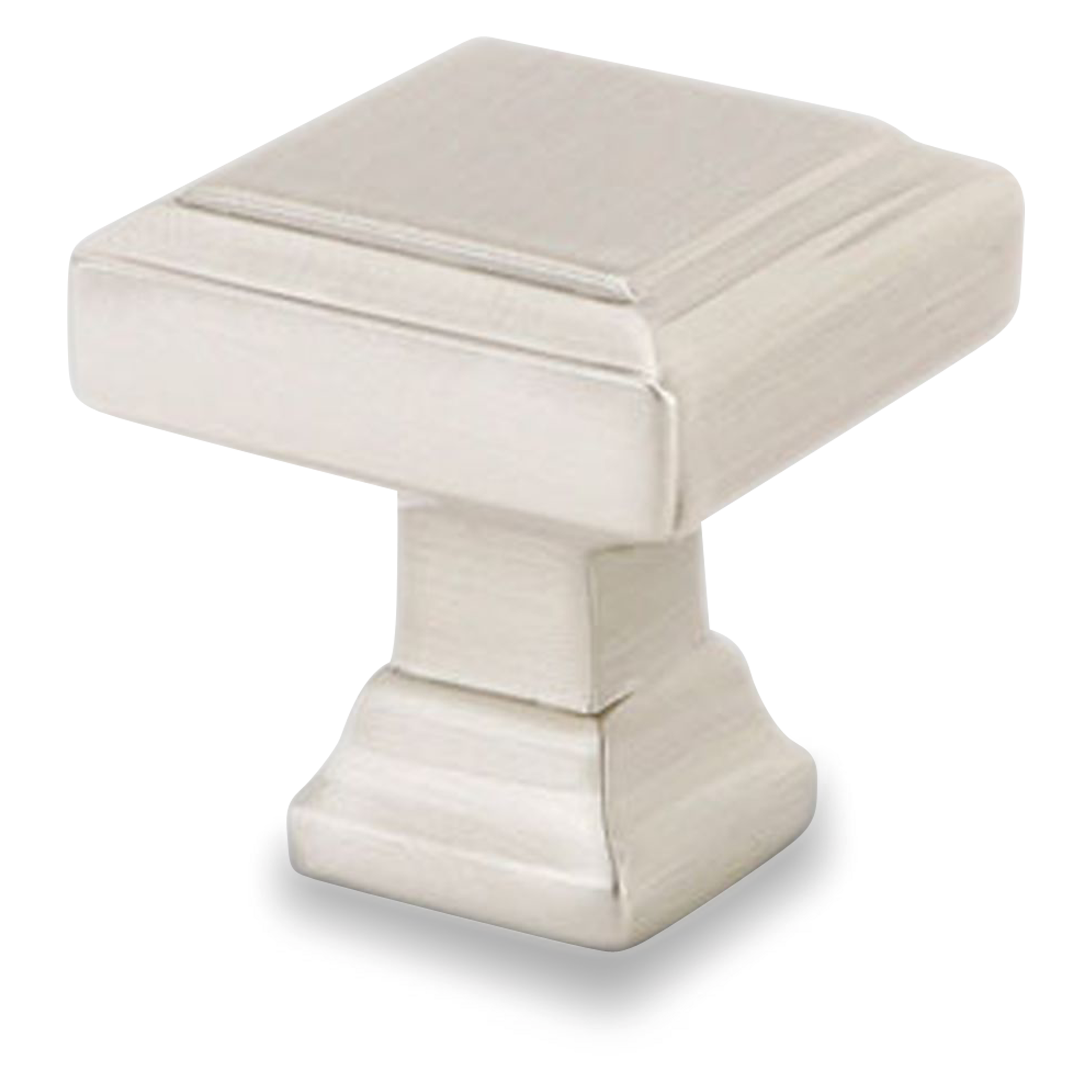 A sophisticated and traditional square knob with geometric details.
