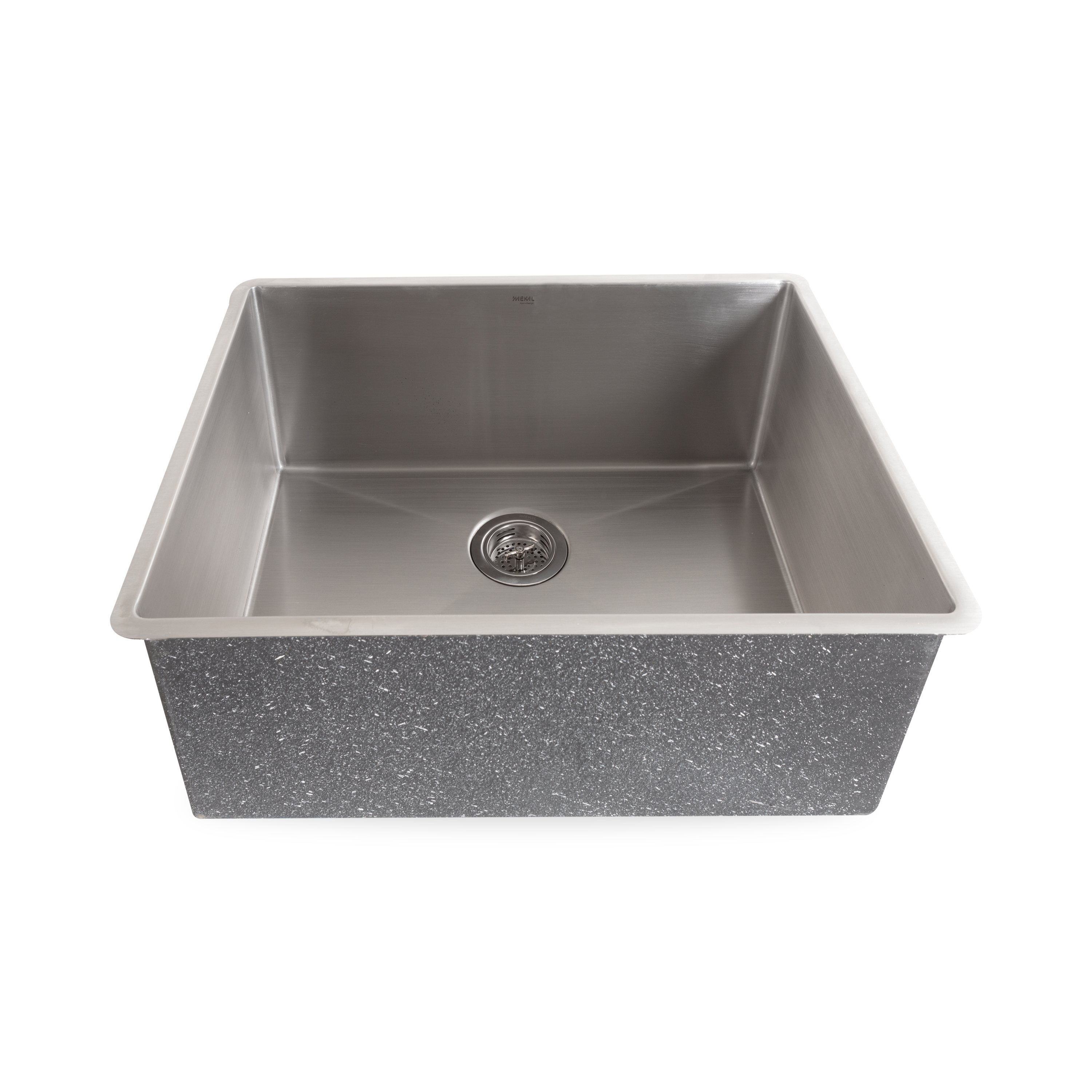 The Undermount sink is made of beautiful stainless steel featuring a single drain.